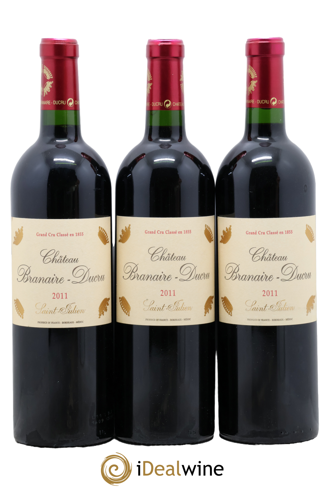 Château Branaire Ducru 4ème Grand Cru Classé 2011 - Lotto di 3 bottiglie - 0