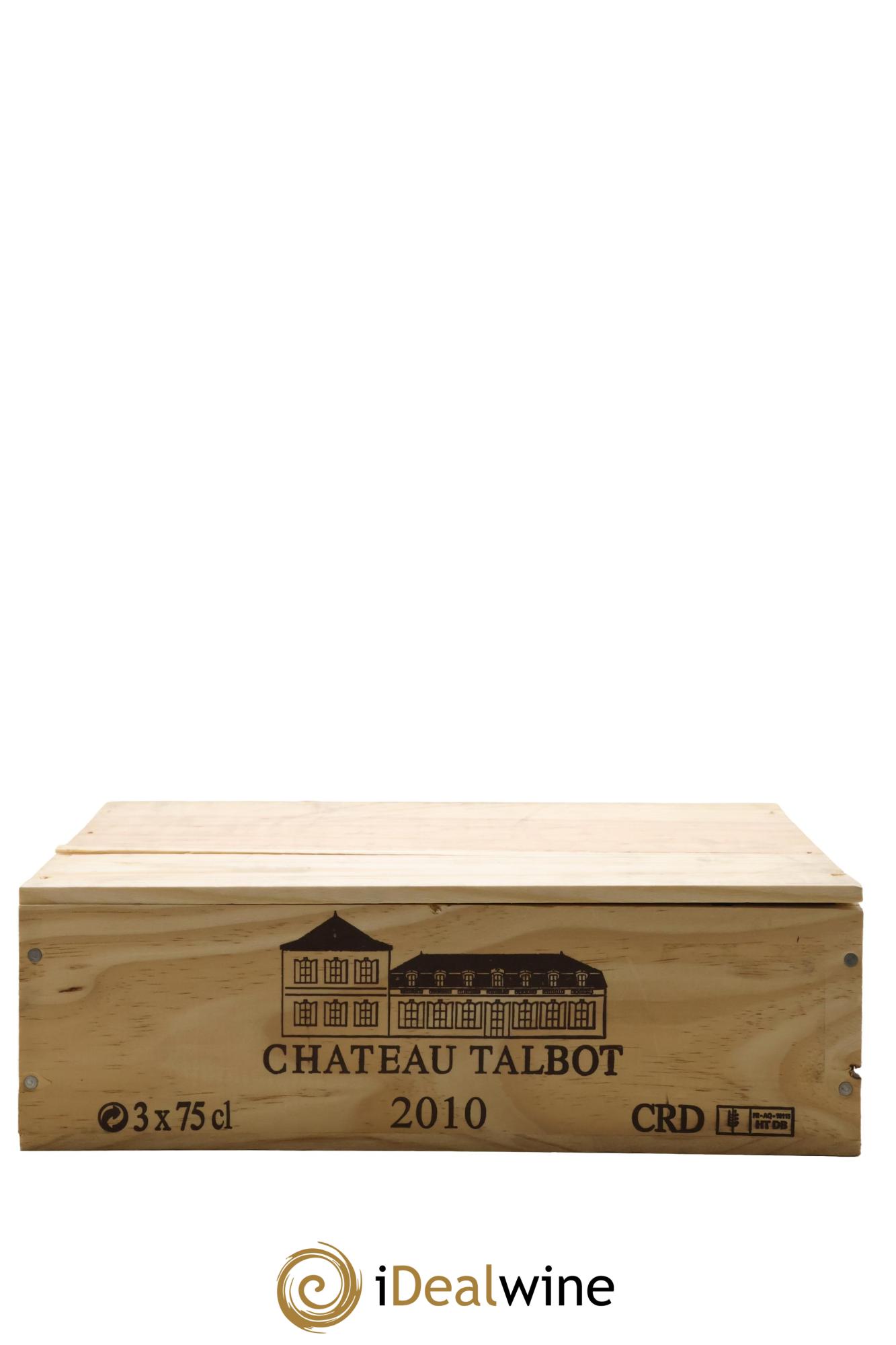 Château Talbot 4ème Grand Cru Classé 2010 - Lot of 3 bottles - 1
