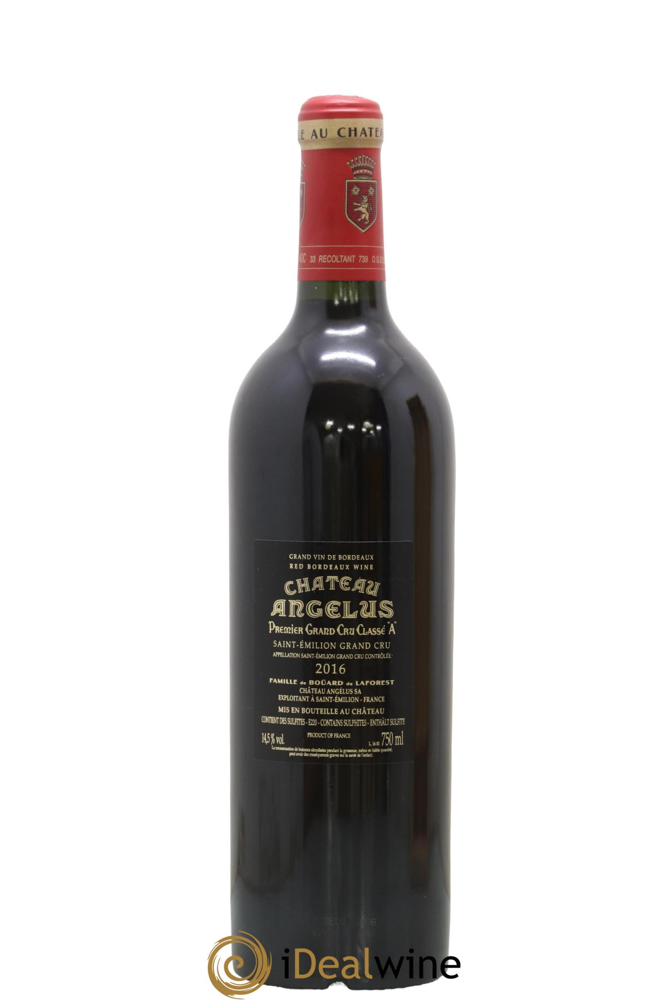 Château Angélus 1er Grand Cru Classé A 2016 - Lot of 1 bottle - 2