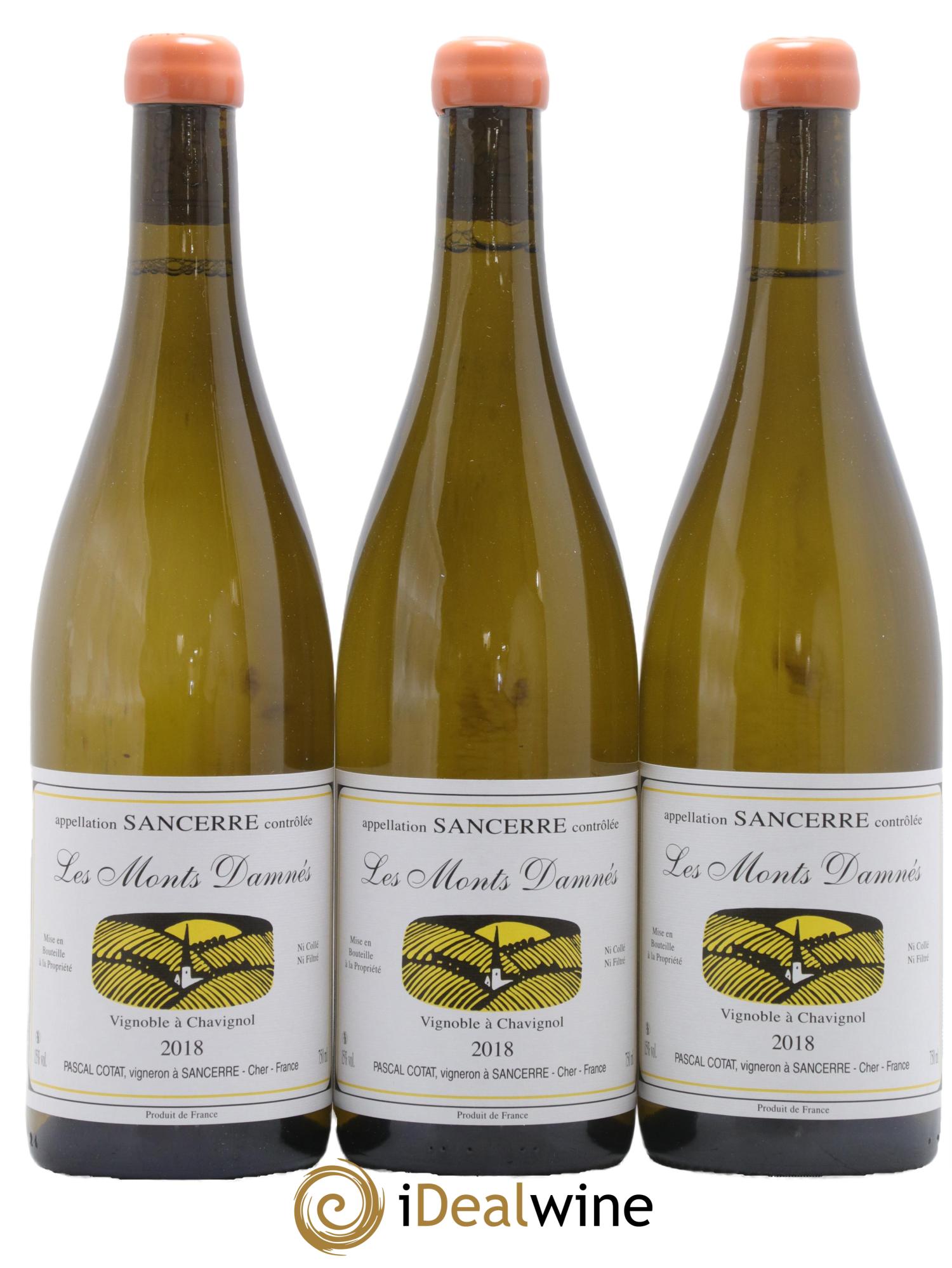 Sancerre Les Monts Damnés Pascal Cotat 2018 - Lot de 3 bouteilles - 0