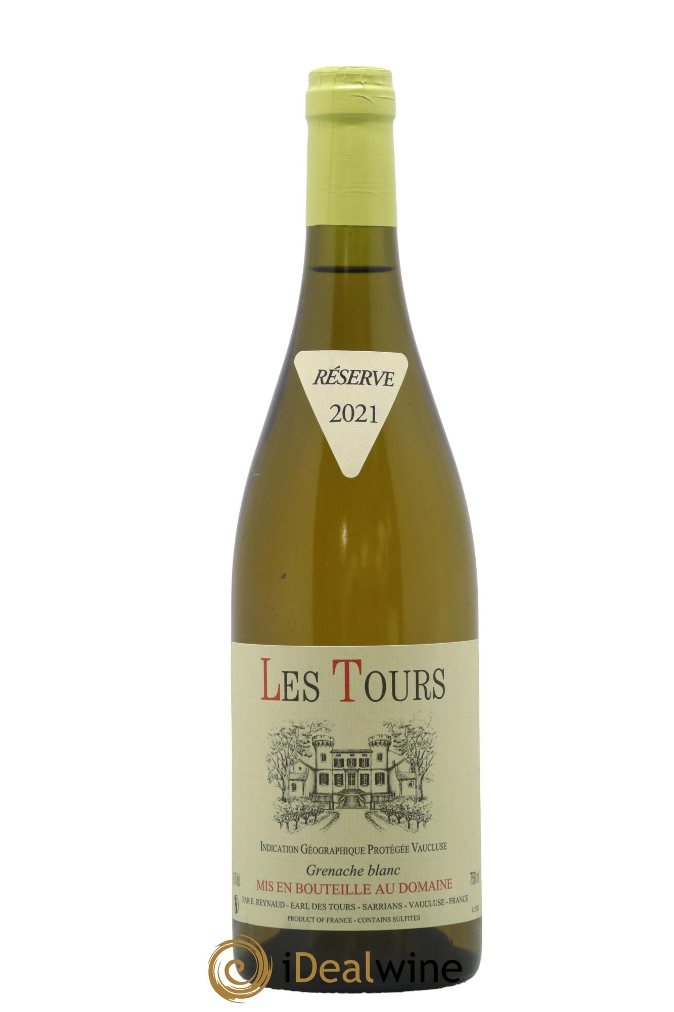 IGP Vaucluse (Vin de Pays de Vaucluse) Les Tours Grenache Blanc Emmanuel Reynaud 2021 - Lot of 1 bottle - 0