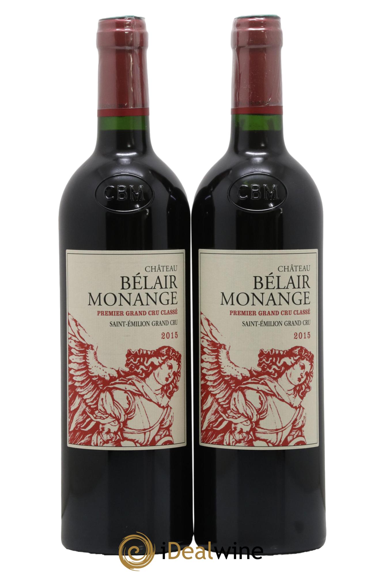 Château Belair (Belair-Monange) 1er Grand Cru Classé B 2015 - Lot de 2 bouteilles - 0