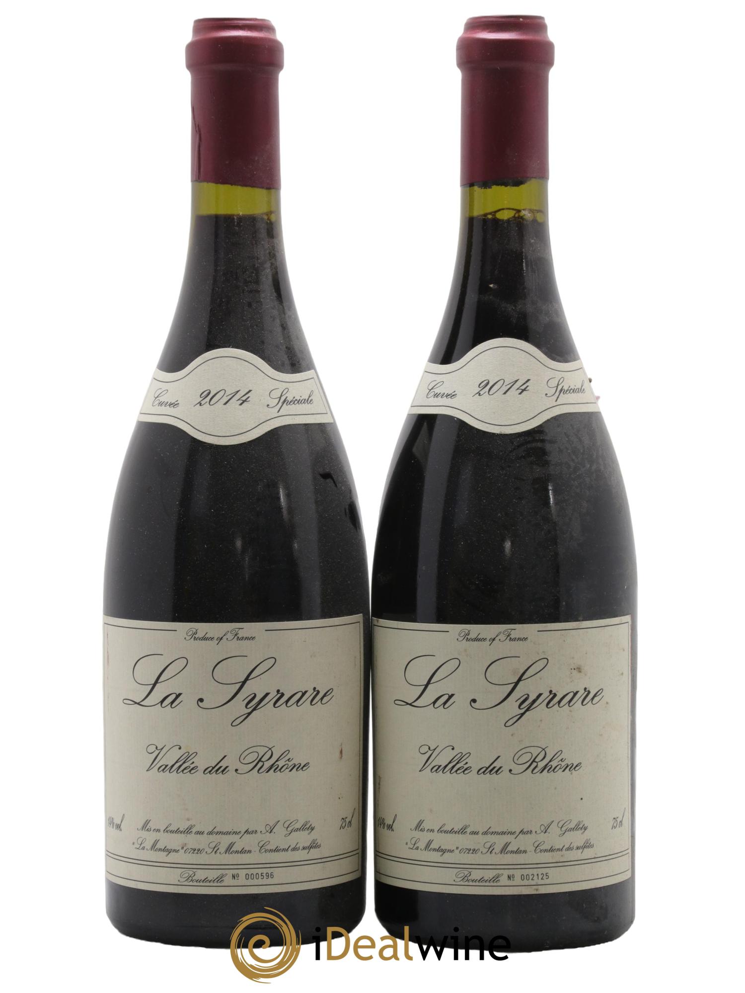Côtes du Vivarais La Syrare Gallety (Domaine) 2014 - Lot de 2 bouteilles - 0