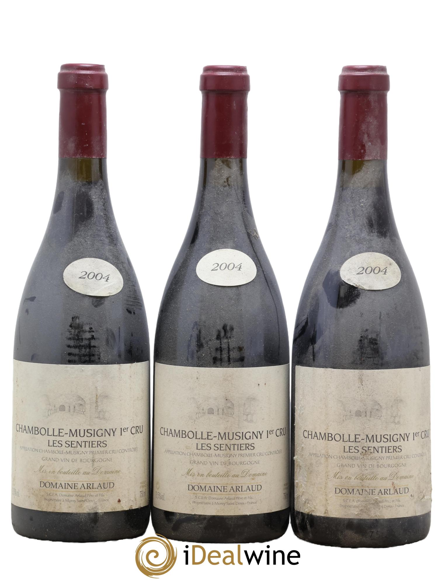 Chambolle-Musigny 1er Cru Les Sentiers Arlaud 2004 - Lot de 3 bouteilles - 0