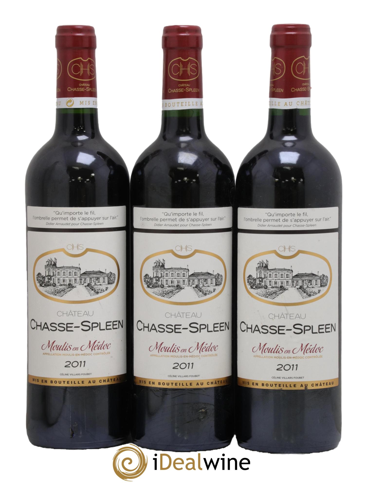 Château Chasse Spleen 2011 - Posten von 3 Flaschen - 0