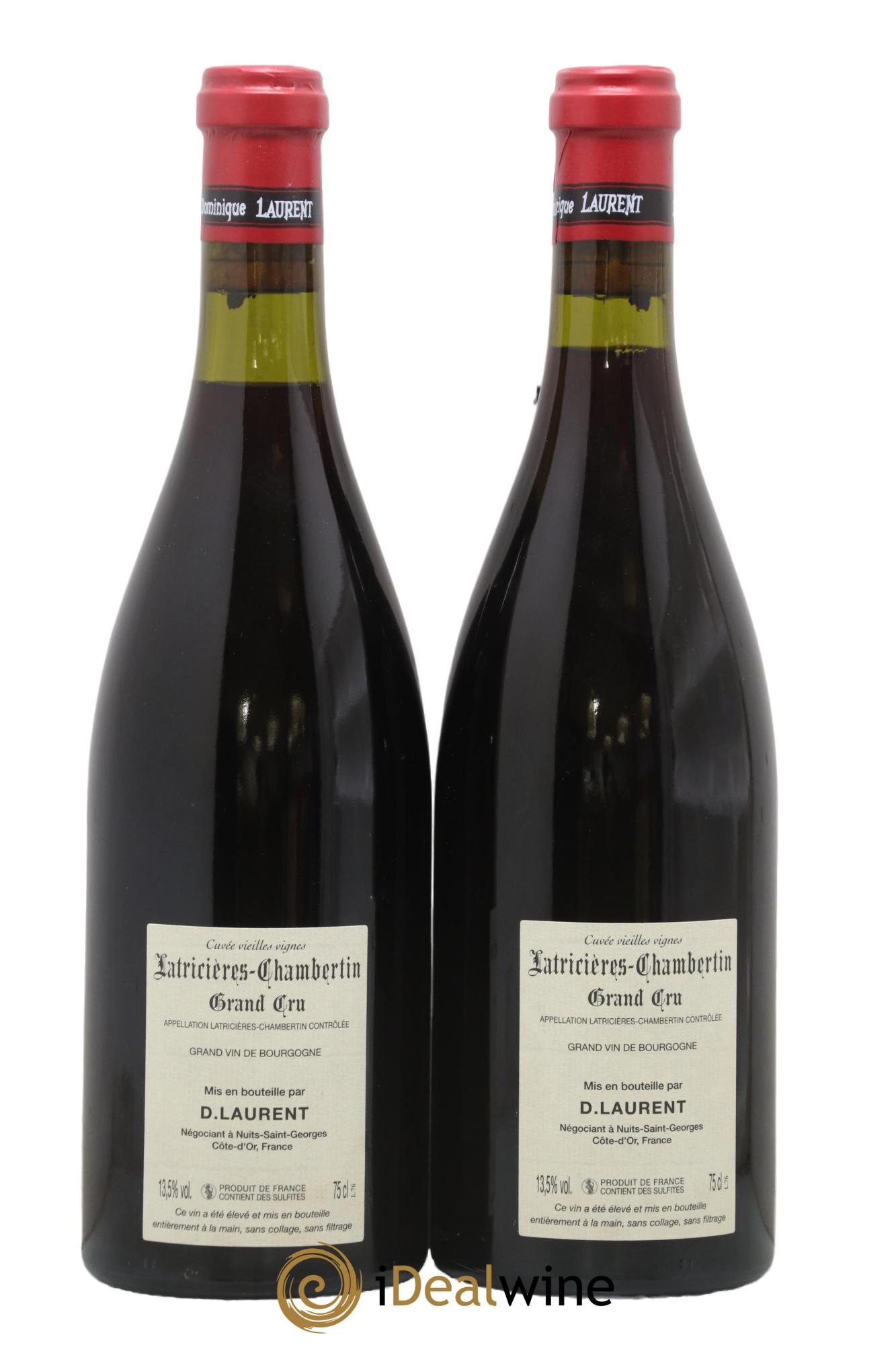 Latricières-Chambertin Grand Cru Grande Cuvée Vieilles Vignes Dominique Laurent 2006 - Lot of 2 bottles - 1