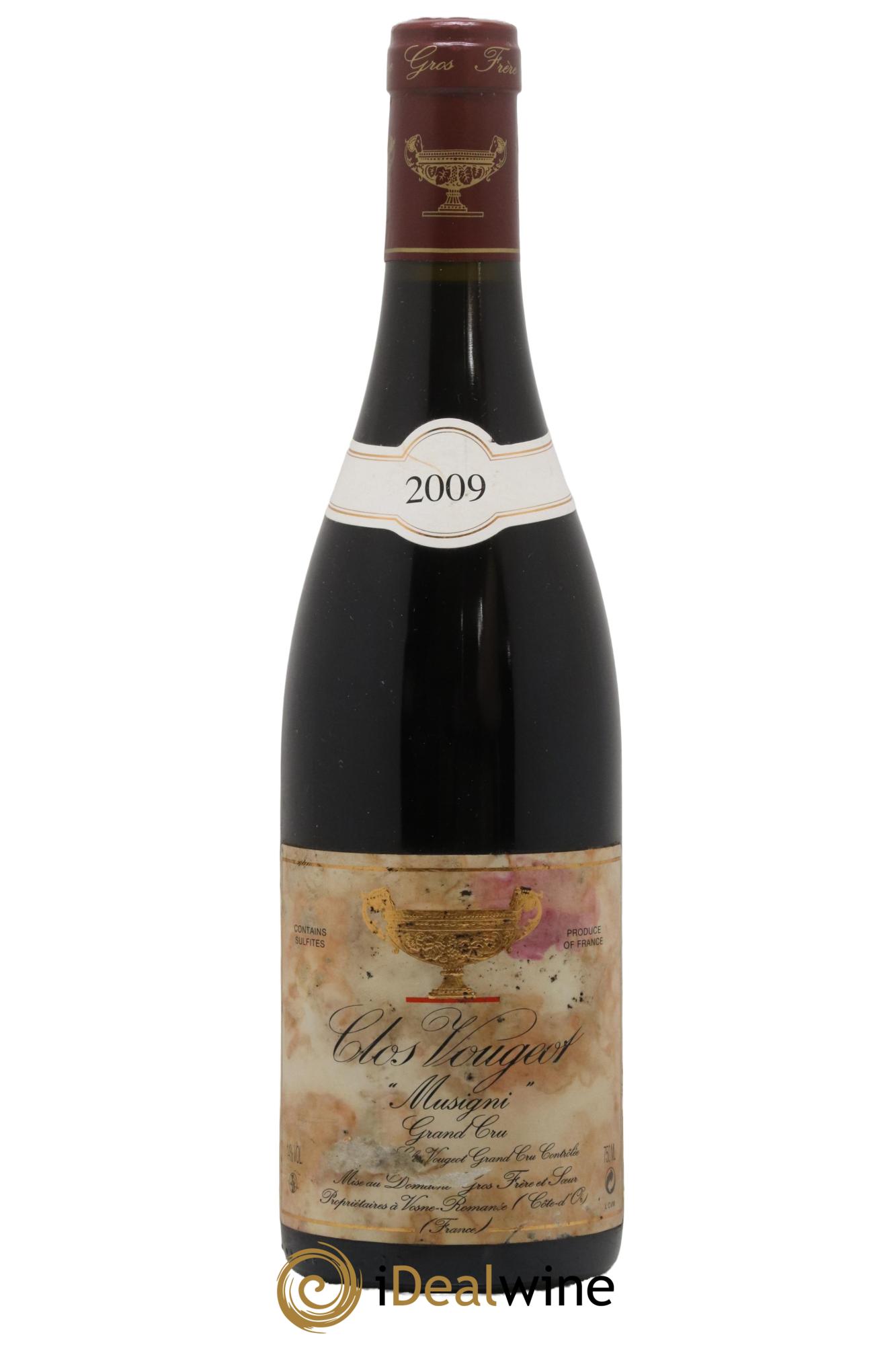 Clos de Vougeot Grand Cru Musigni Gros Frère & Soeur 2009 - Lot de 1 bouteille - 0