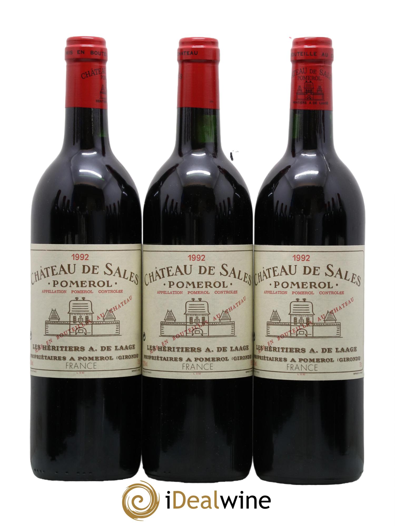 Château de Sales 1992 - Posten von 12 Flaschen - 1