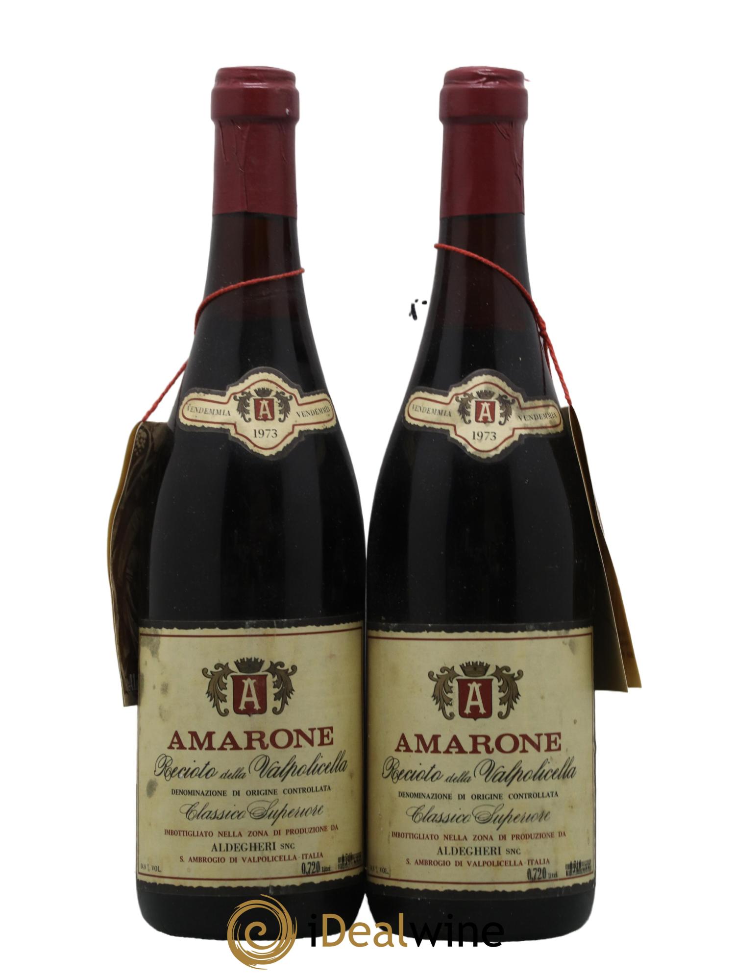 Amarone della Valpolicella DOC Recioto Aldegheri 1973 - Lot de 2 bouteilles - 0