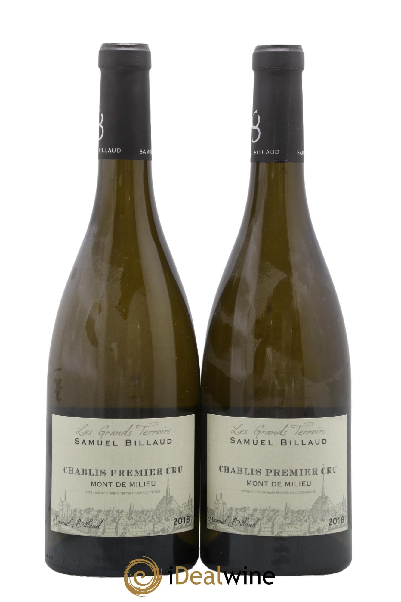 Chablis 1er Cru Mont de Milieu Domaine Samuel Billaud 2018 - Lotto di 2 bottiglie - 0