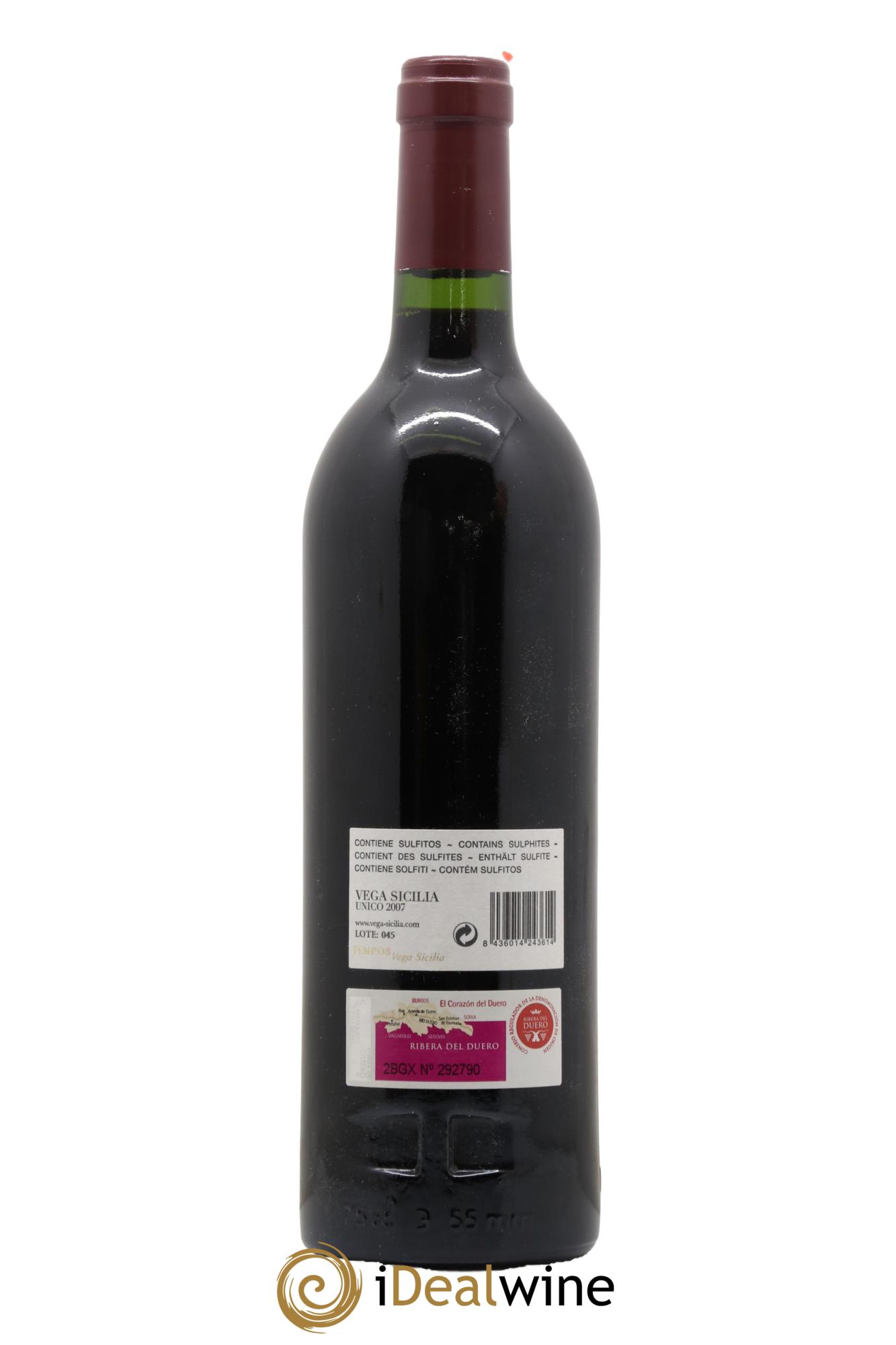 Ribera Del Duero DO Vega Sicilia Unico Famille Alvarez 2007 - Posten von 1 Flasche - 1