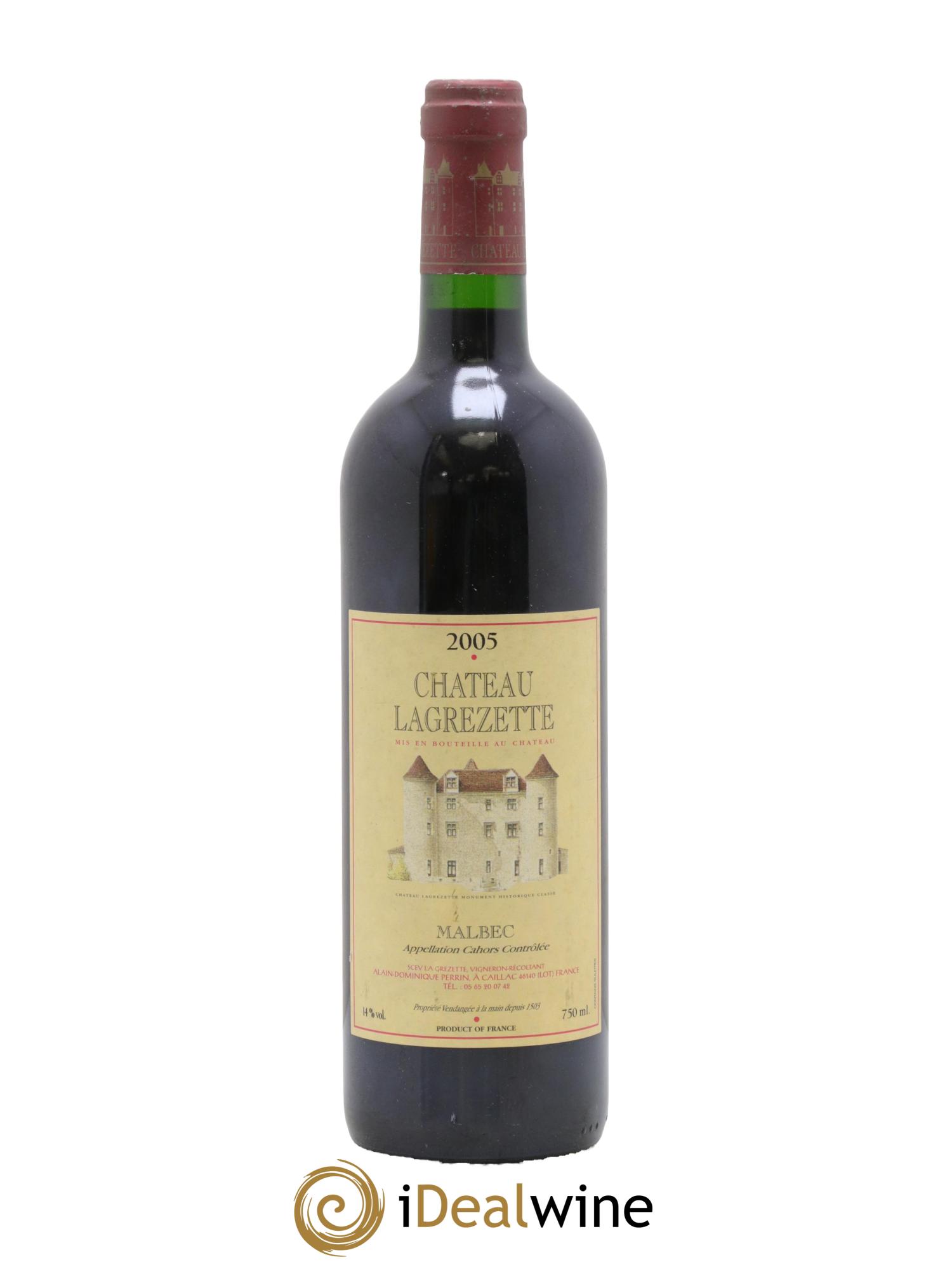 Cahors Château Lagrezette Alain Dominique Perrin 2005 - Lotto di 1 bottiglia - 0