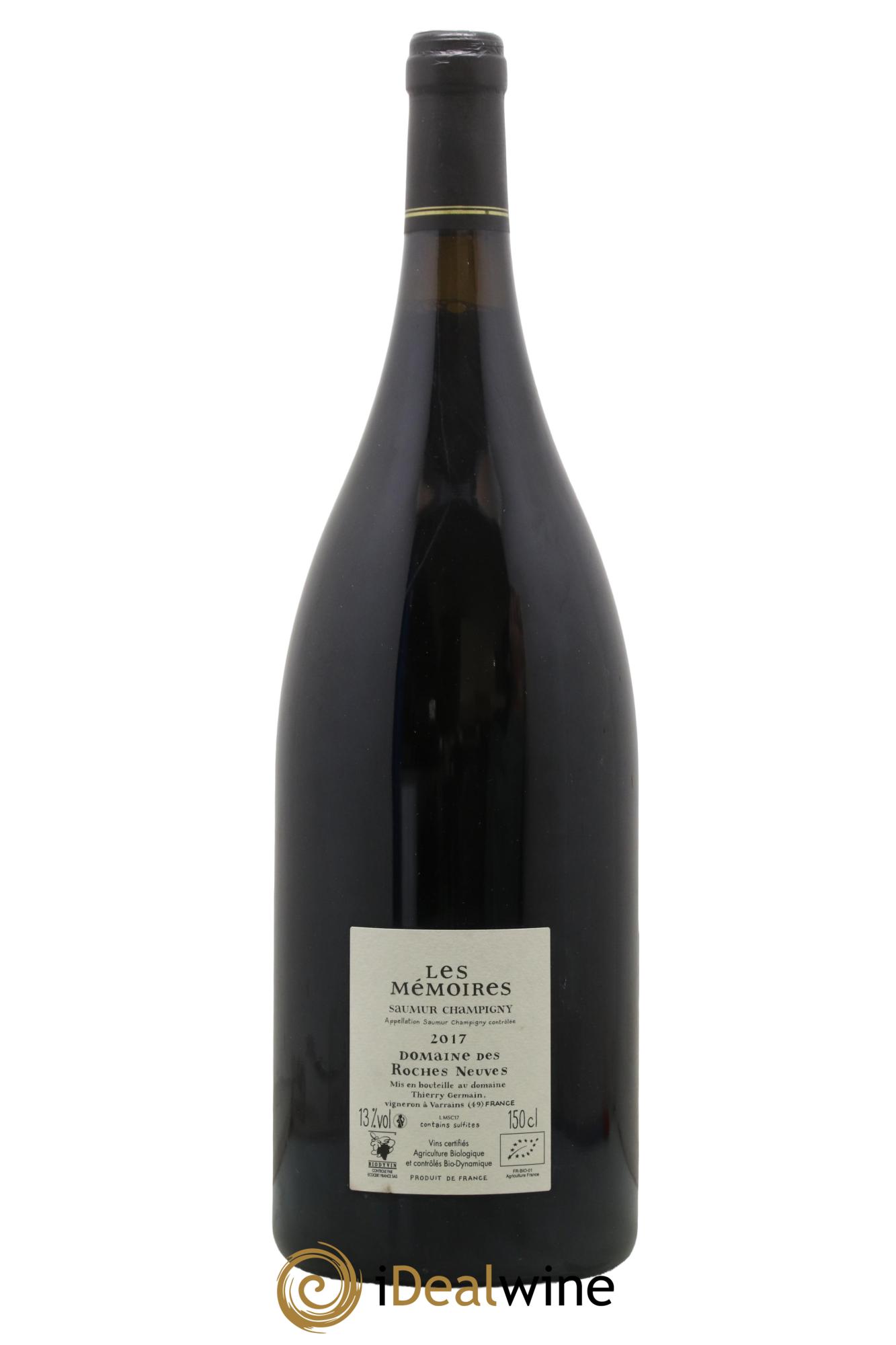 Saumur-Champigny Les Mémoires Domaine des Roches Neuves - Thierry Germain 2017 - Lot de 1 magnum - 1