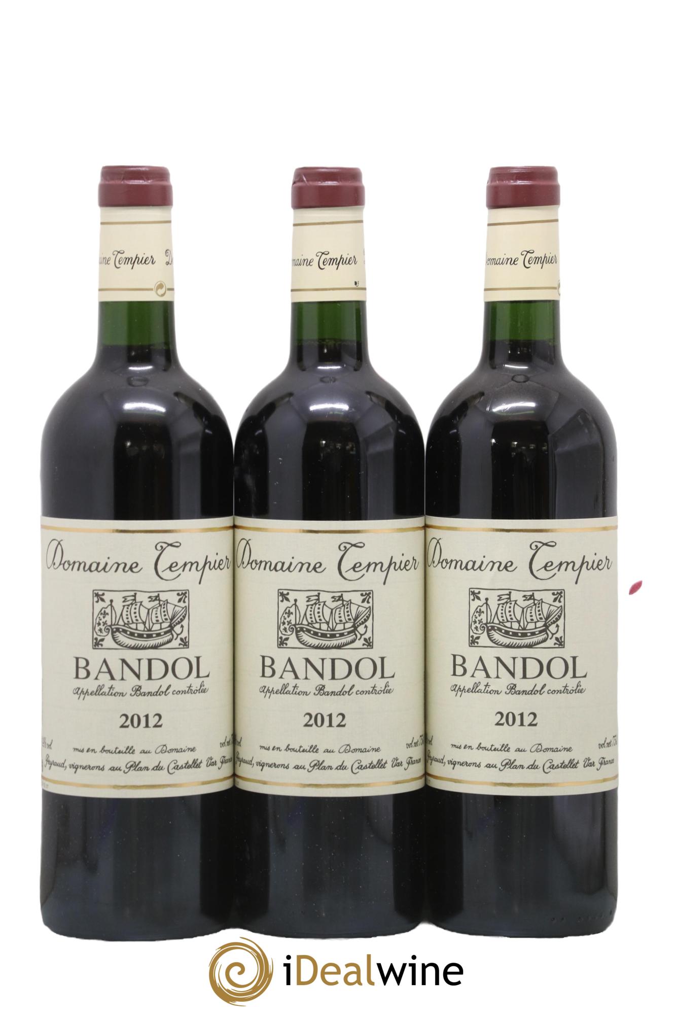 Bandol Domaine Tempier Famille Peyraud 2012 - Lot de 3 bouteilles - 0