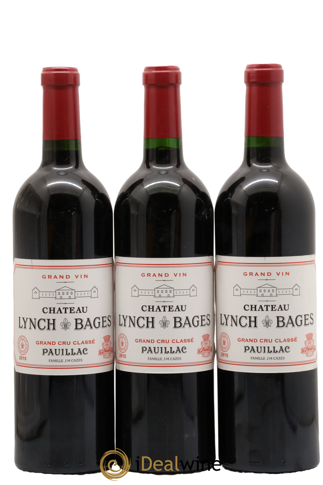 Château Lynch Bages 5ème Grand Cru Classé 2015 - Lot of 3 bottles - 0