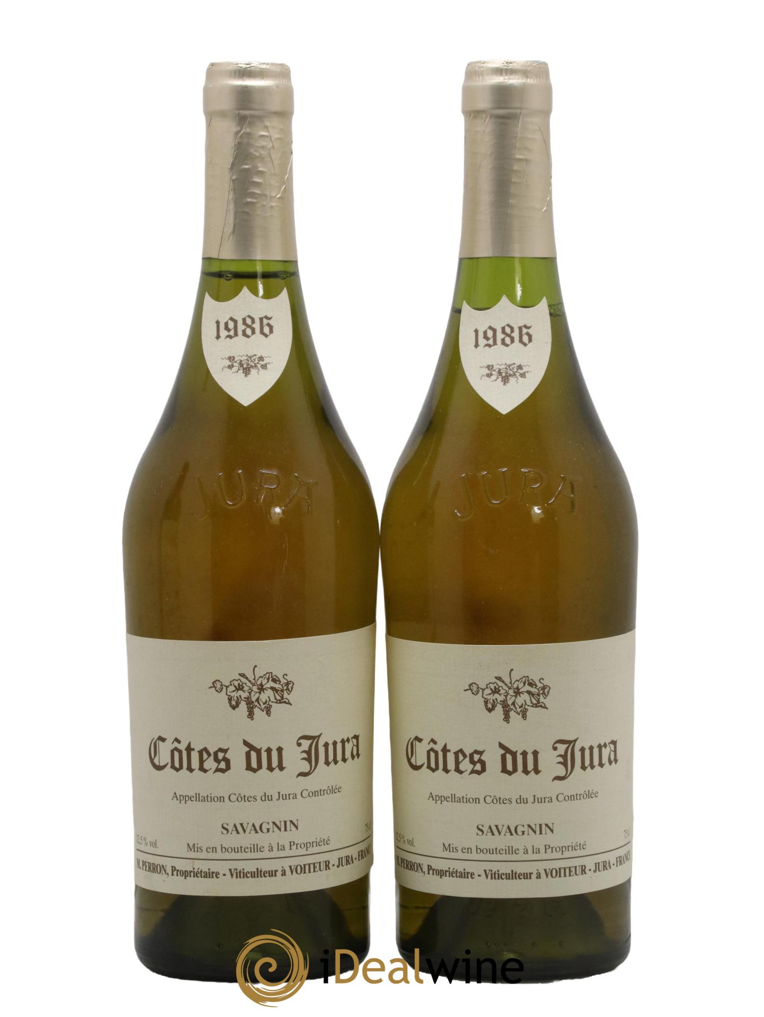 Côtes du Jura Savagnin Perron 1986 - Lot de 2 bouteilles - 0