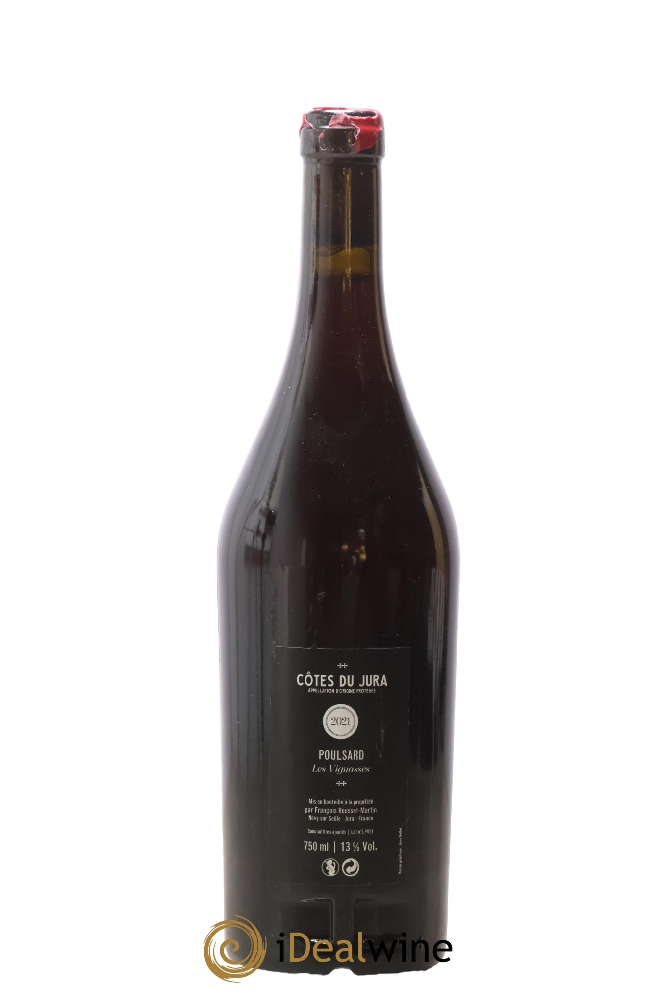 Côtes du Jura Les Vignasses Poulsard François Rousset Martin 2021 - Lot of 1 bottle - 1