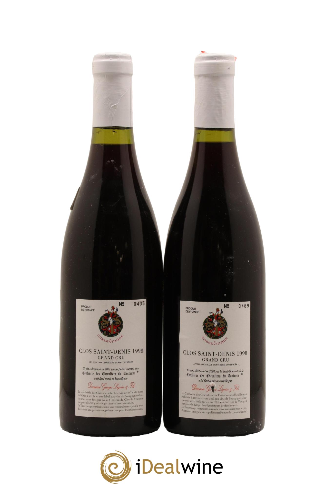 Clos Saint-Denis Grand Cru Georges Lignier (Domaine) 1998 - Lot de 2 bouteilles - 1