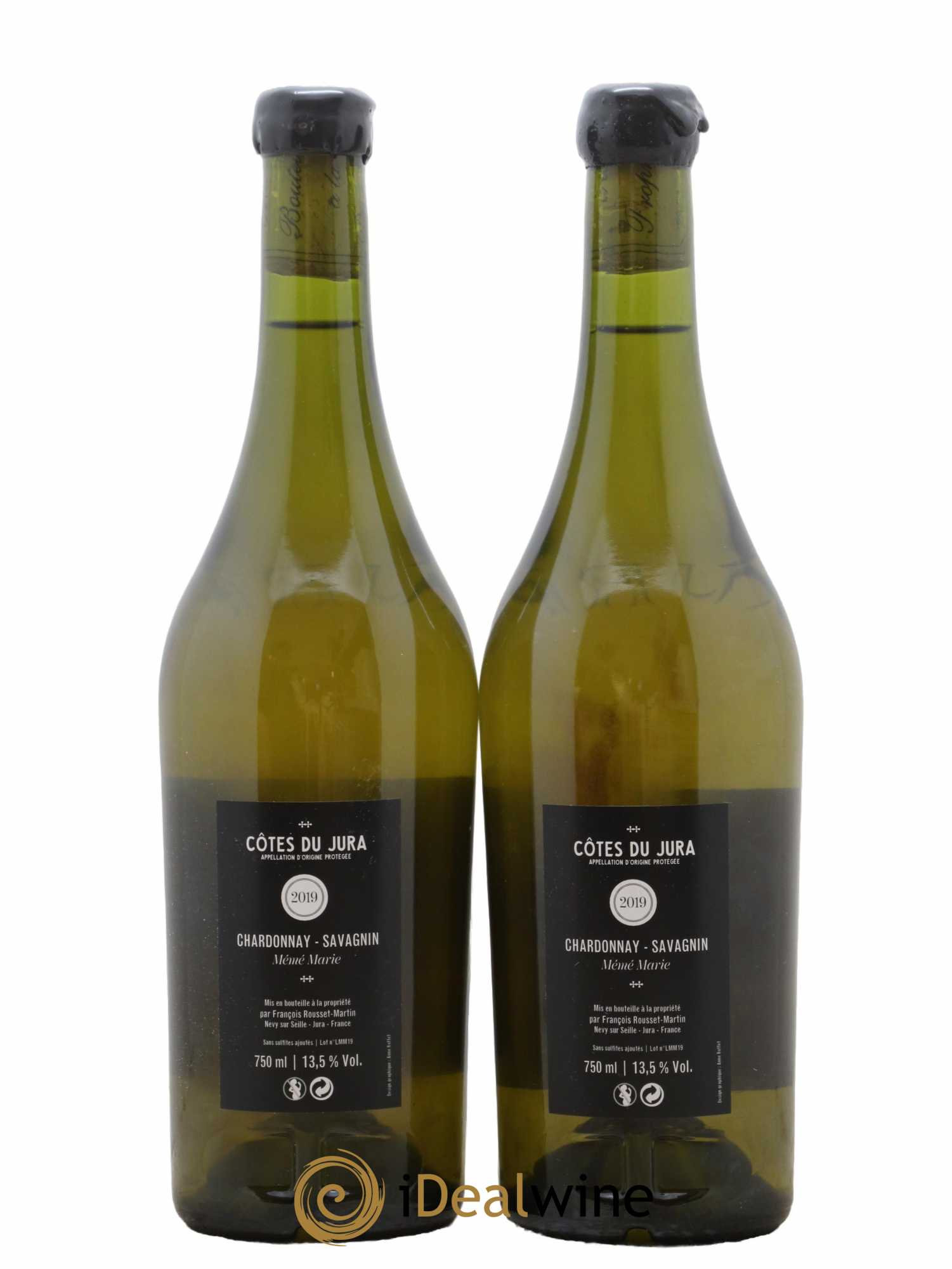 Côtes du Jura Mémé Marie François Rousset Martin 2019 - Lot de 2 bouteilles - 1