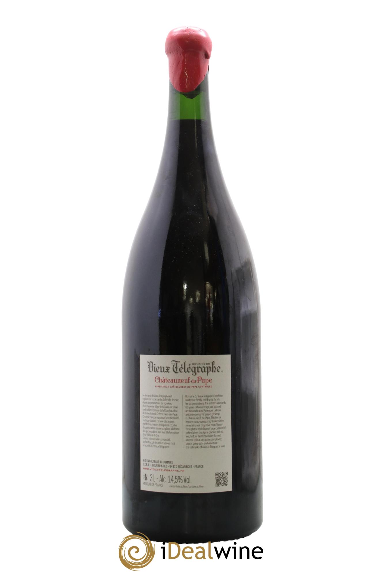 Châteauneuf-du-Pape Vieux Télégraphe (Domaine du) Vignobles Brunier 2018 - Lot de 1 double magnum - 1