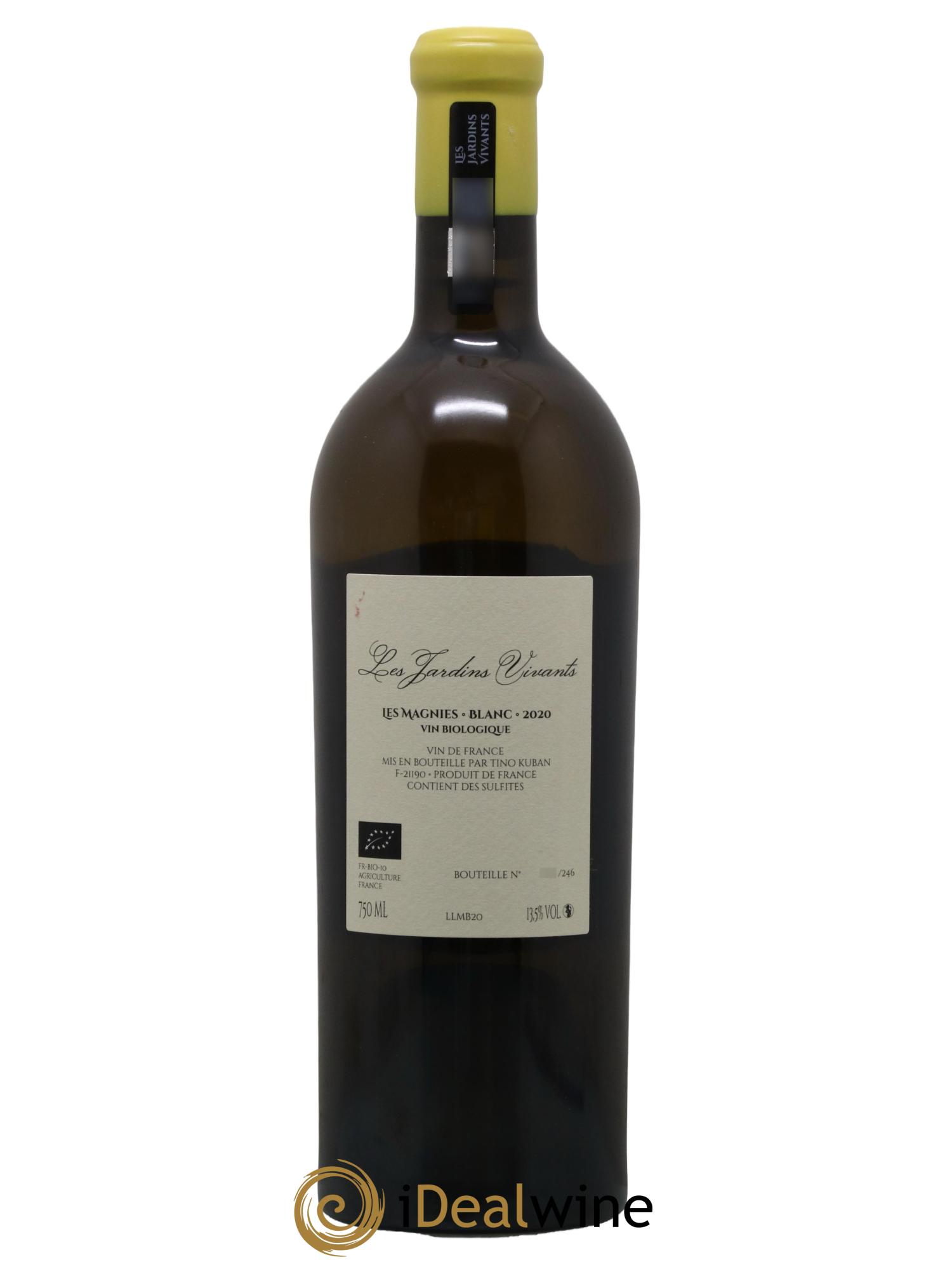 Vin de France Les Magnies Les Jardins Vivant Tino Kuban 2020 - Lot of 1 bottle - 1