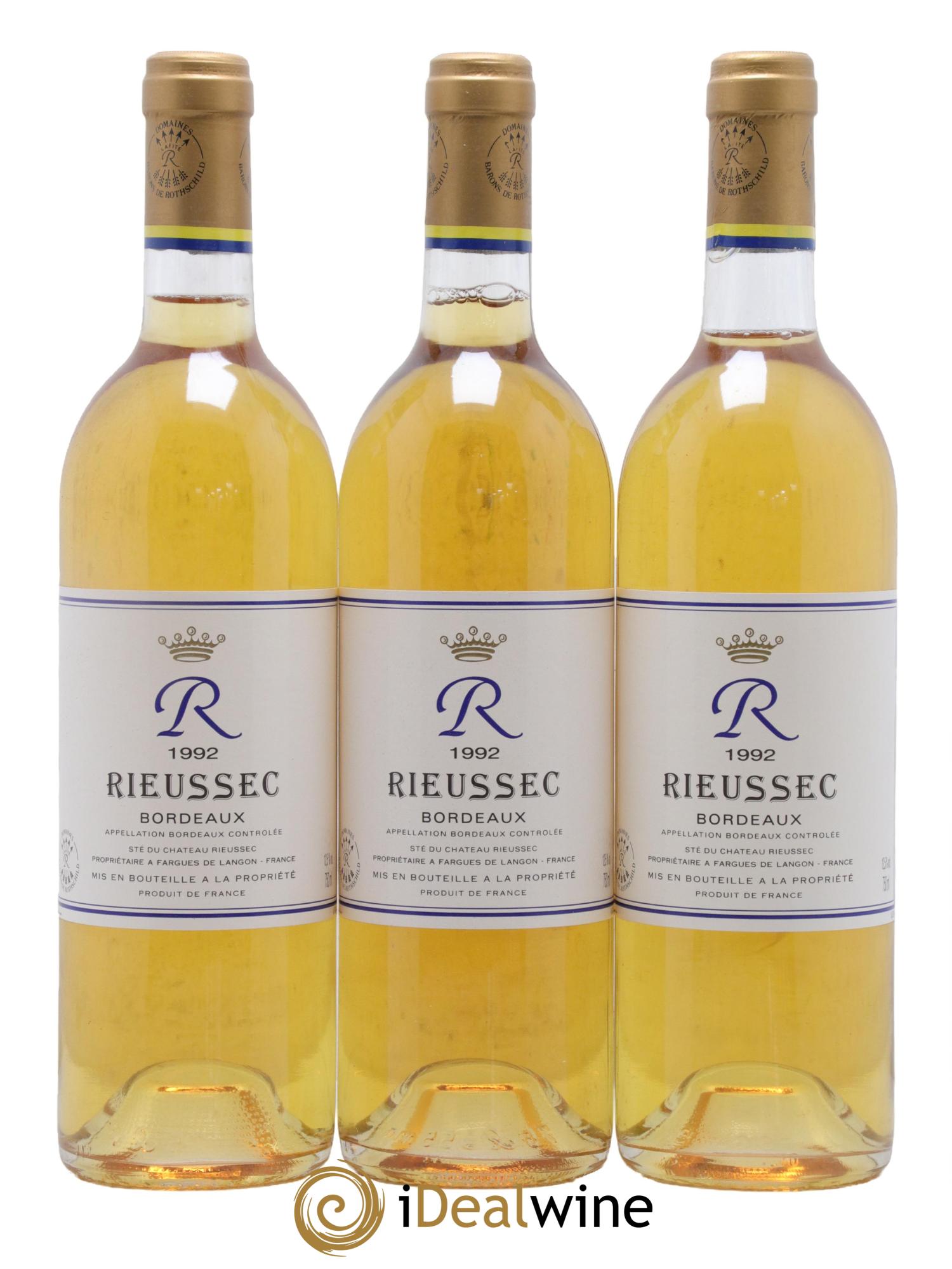 R de Rieussec  1992 - Lot of 12 bottles - 2