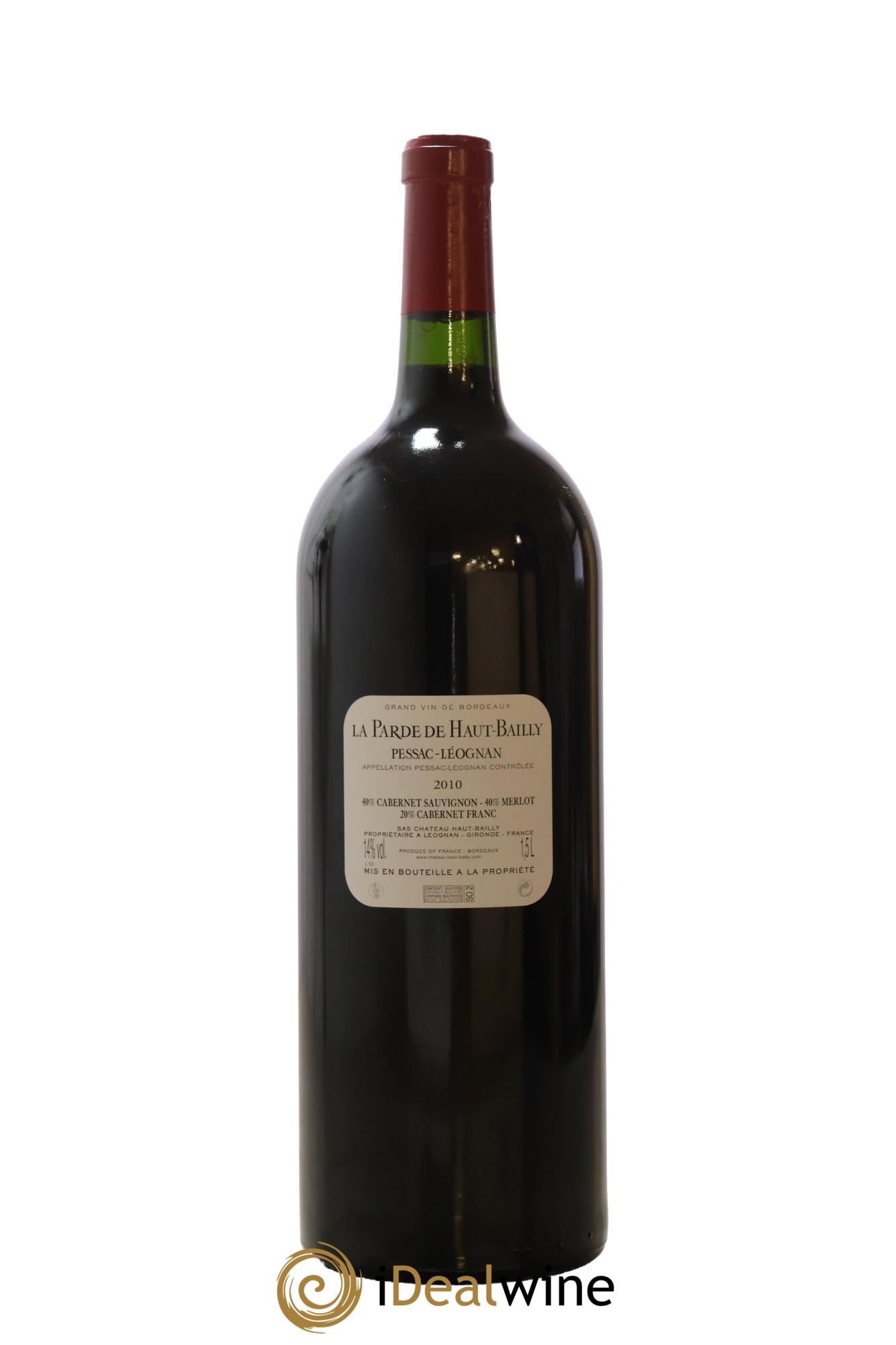 Haut Bailly II (Anciennement La Parde de Haut-Bailly) Second Vin 2010 - Lot de 1 magnum - 2