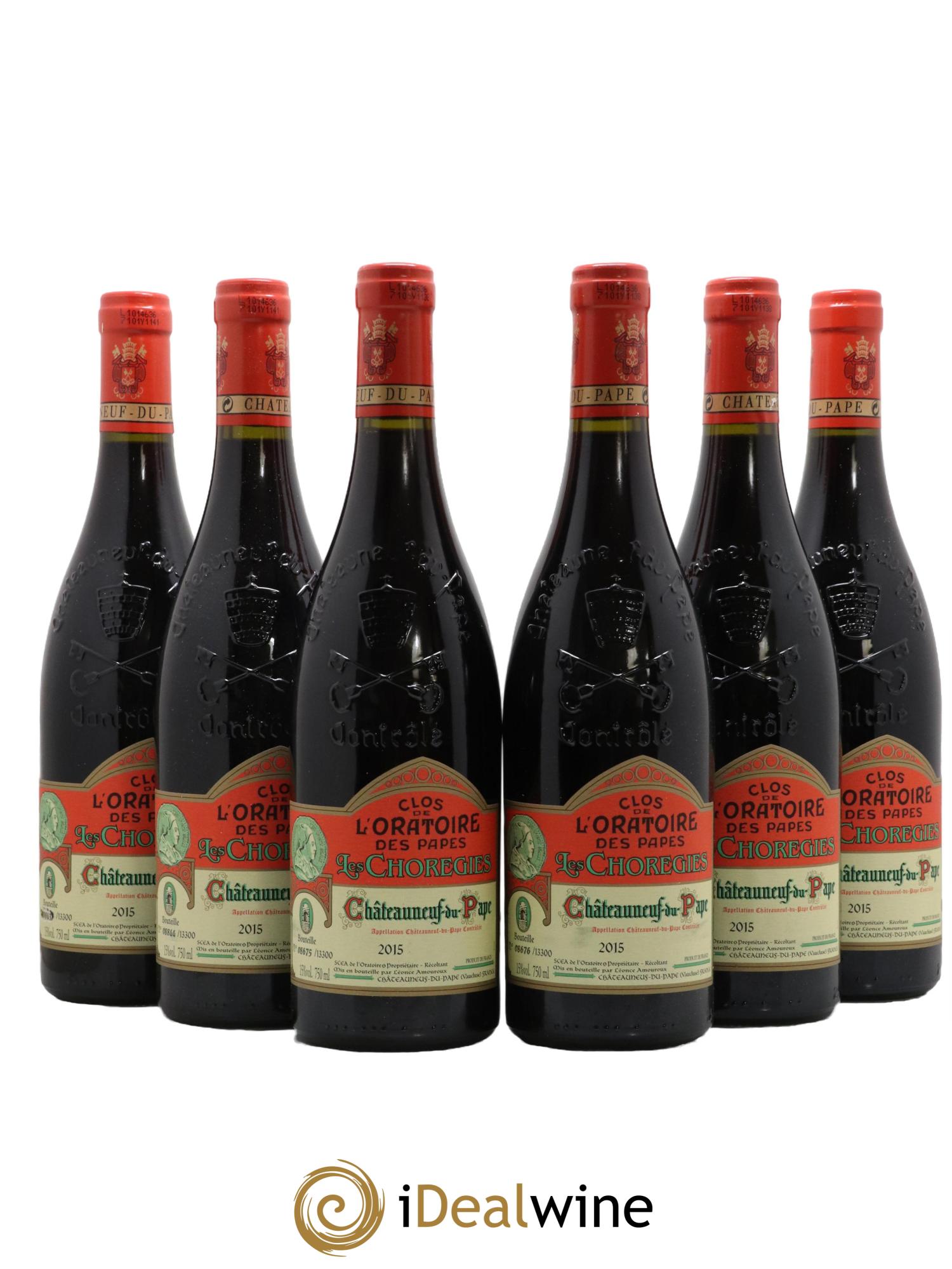 Châteauneuf-du-Pape Les Choregies Clos de l'Oratoire des Papes 2015 - Lot de 6 bouteilles - 0