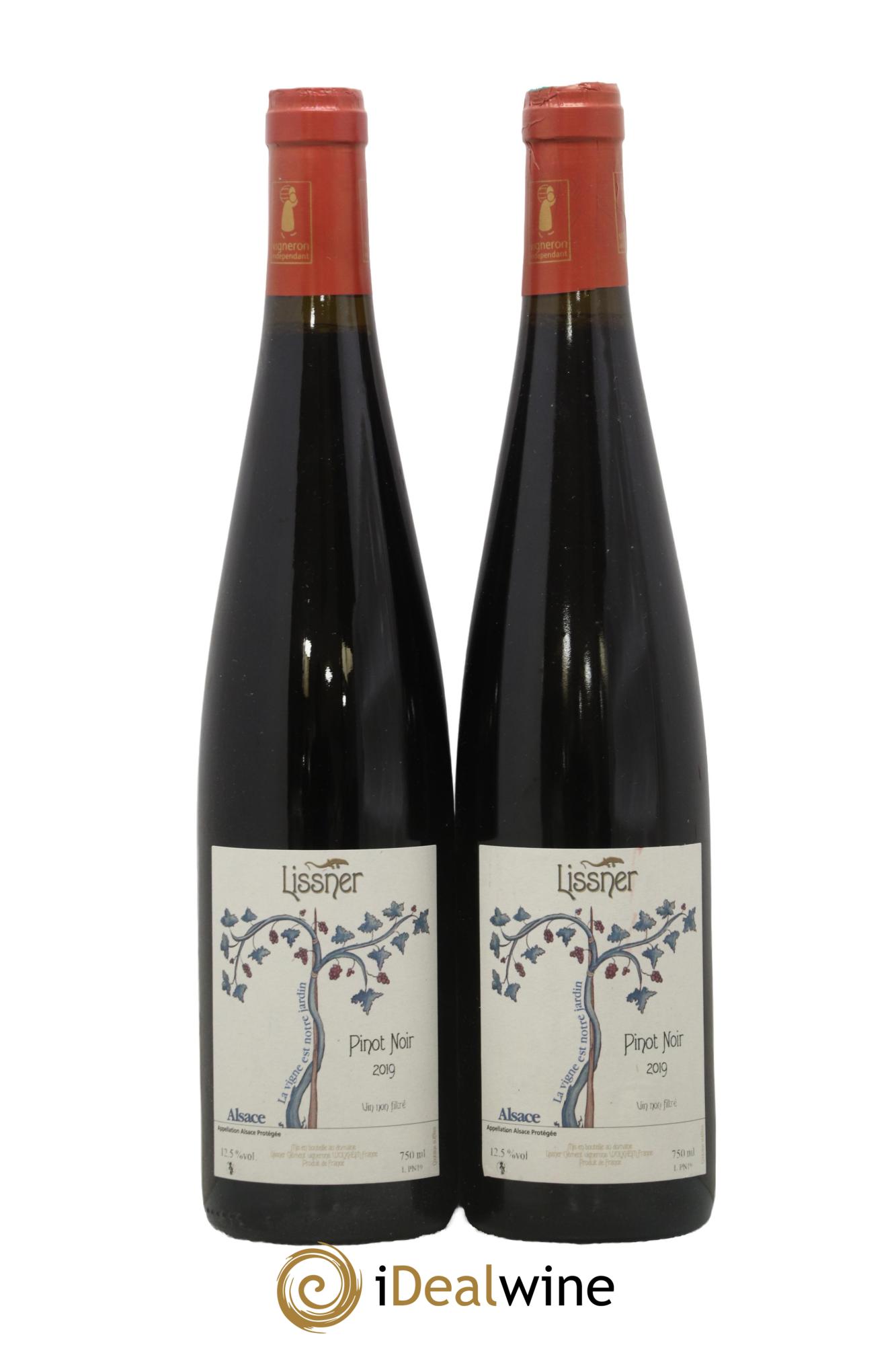 Alsace Pinot Noir Domaine Clément Lissner 2019 - Lot of 2 bottles - 0