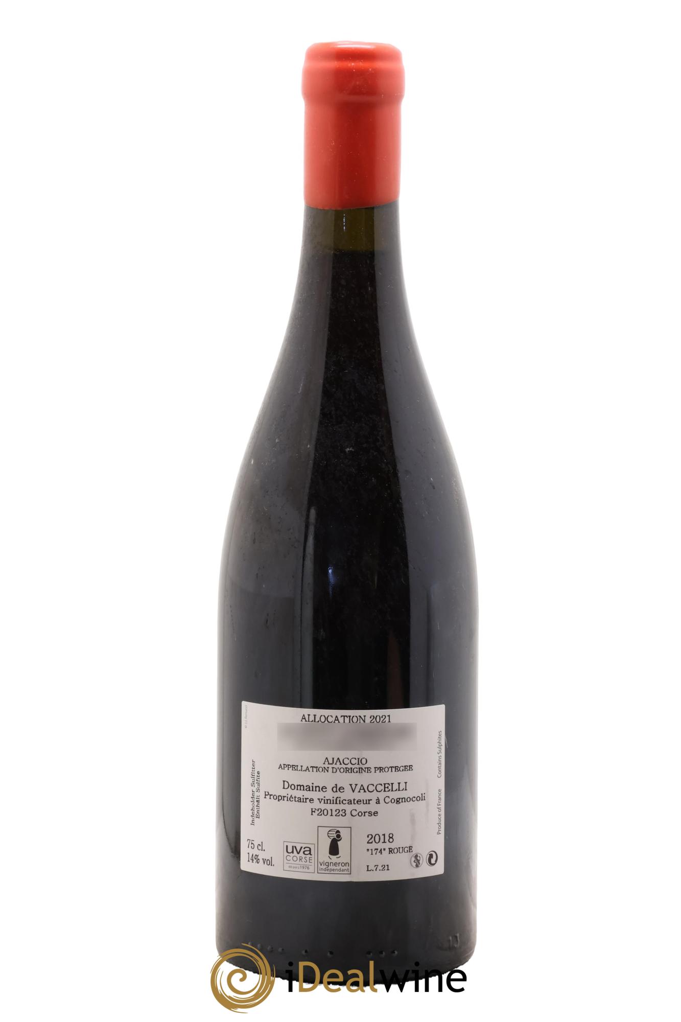Ajaccio Granit 174 Vaccelli 2018 - Lot de 1 bouteille - 1