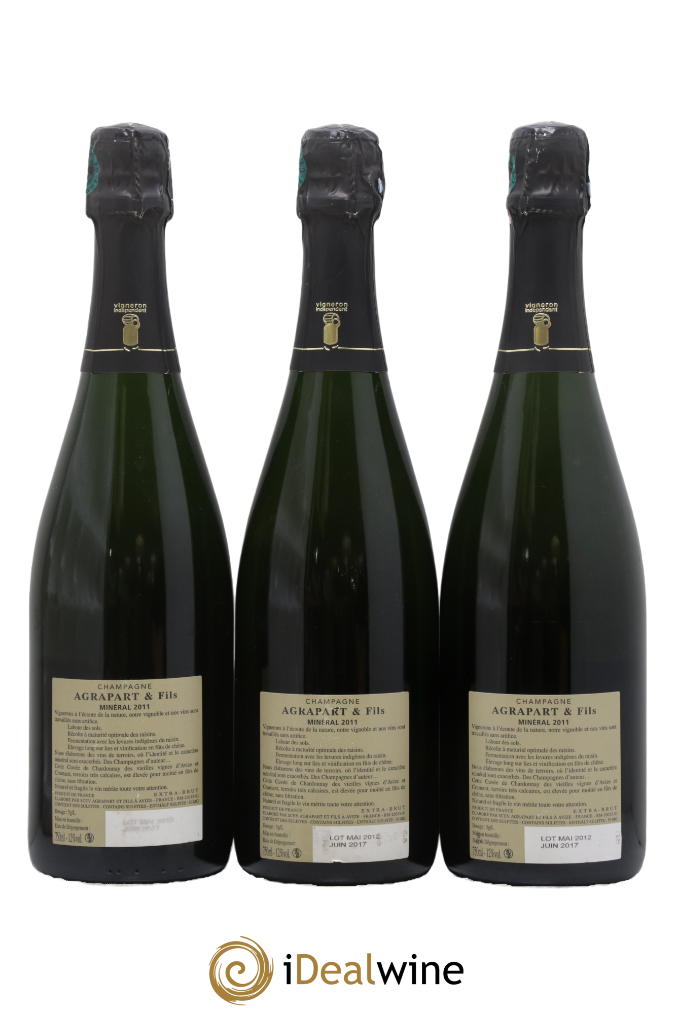 Minéral Blanc de Blancs Extra-Brut Agrapart & Fils 2011 - Posten von 3 Flaschen - 1