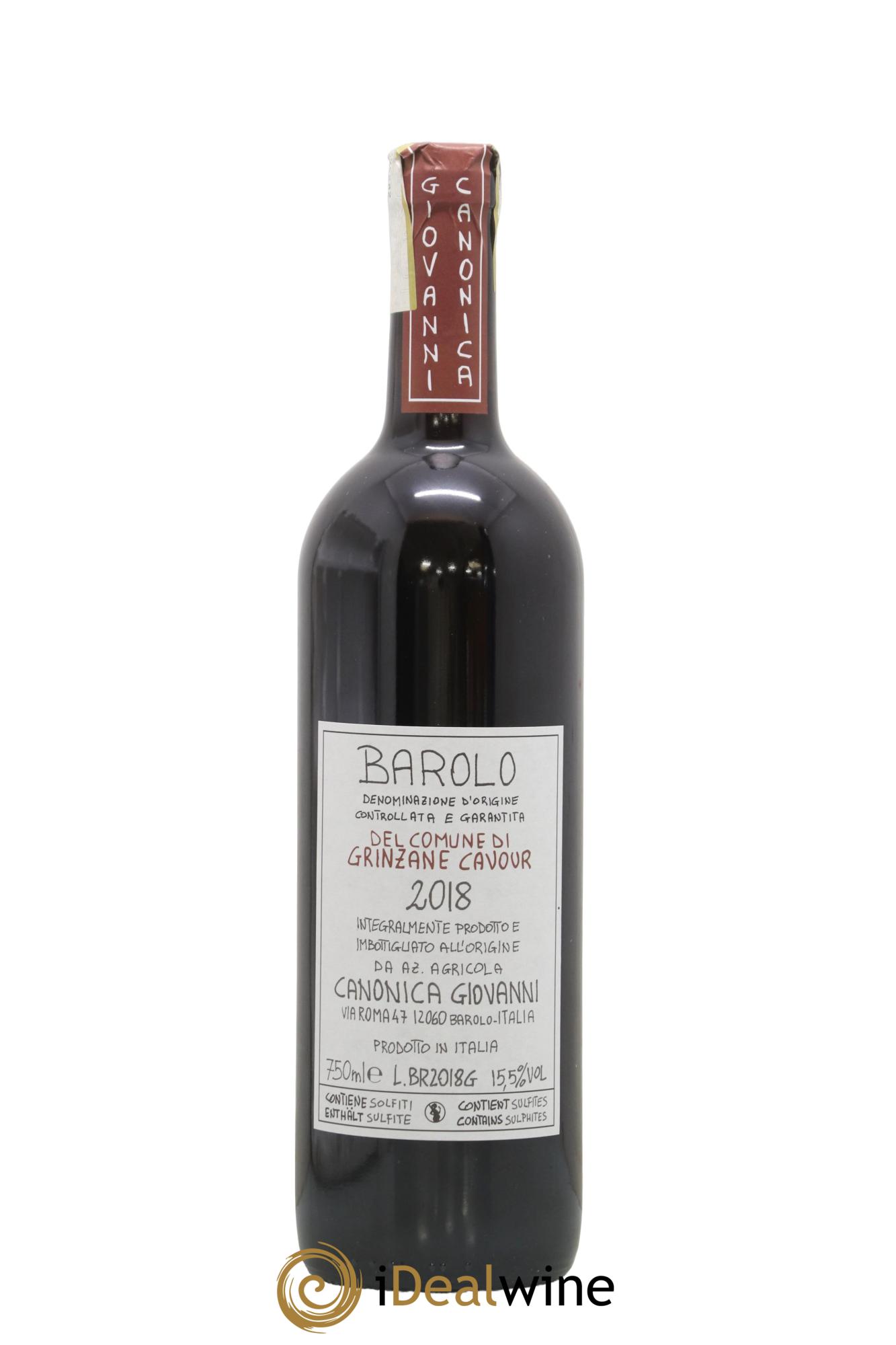 Barolo DOCG Grinzane Cavour Giovanni Canonica 2018 - Lot de 1 bouteille - 0