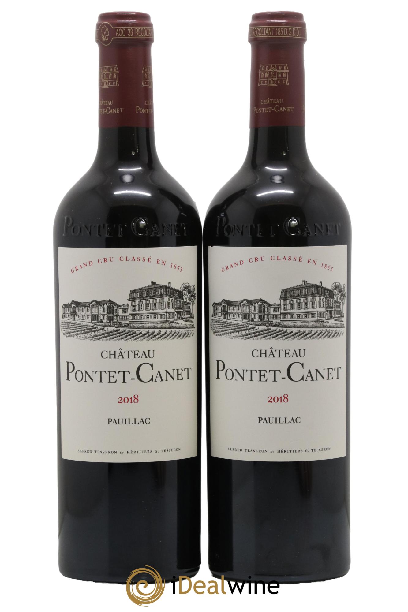 Château Pontet Canet 5ème Grand Cru Classé 2018 - Lot de 2 bouteilles - 0