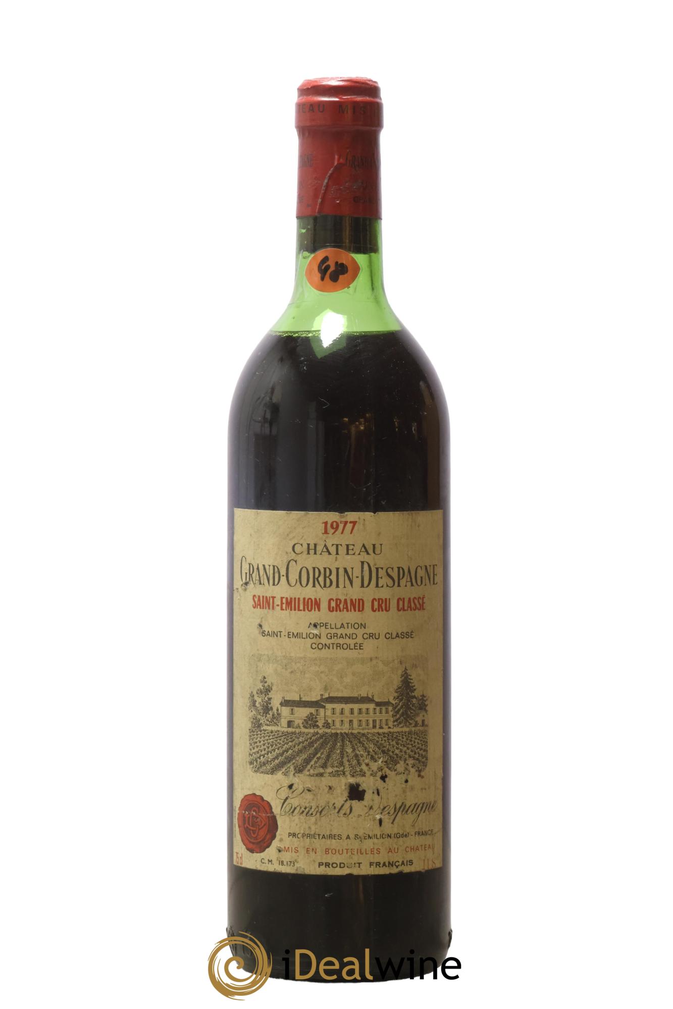 Château Grand Corbin Despagne Grand Cru Classé 1977 - Lot of 1 bottle - 0