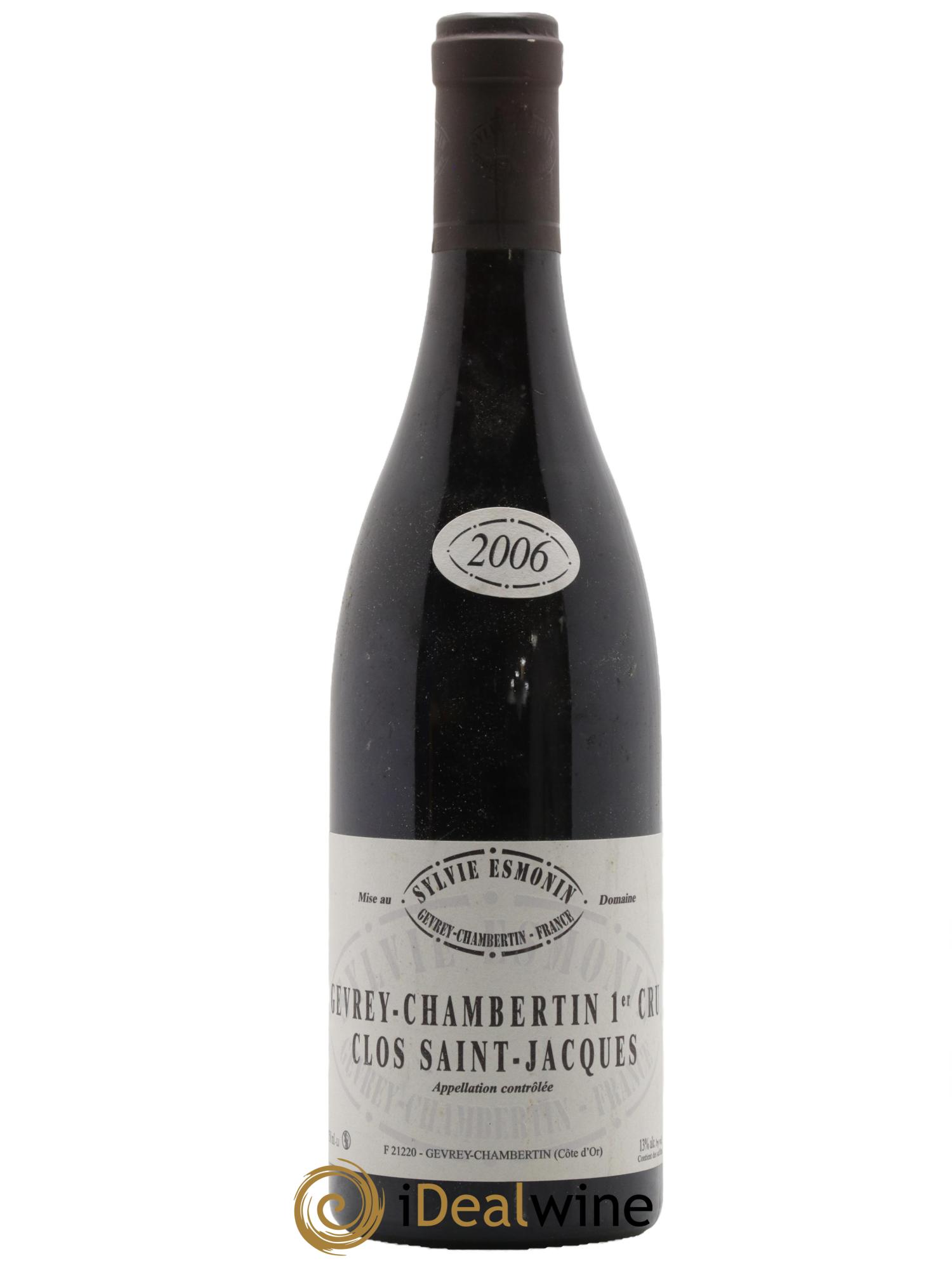 Gevrey-Chambertin 1er Cru Clos Saint Jacques Sylvie Esmonin 2006 - Lot de 1 bouteille - 0