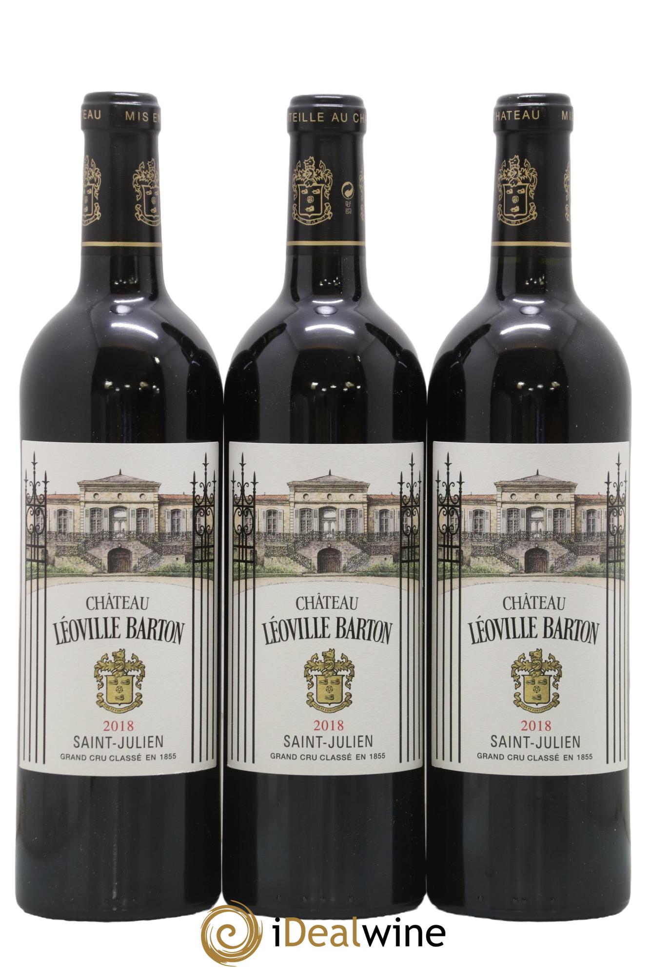 Château Léoville Barton 2ème Grand Cru Classé 2018 - Lot of 3 bottles - 0