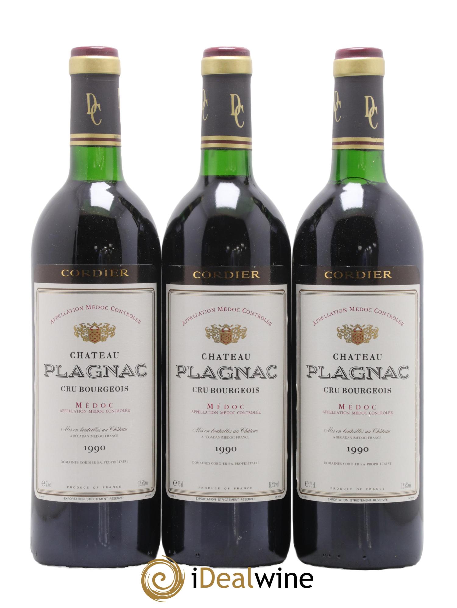 Château Plagnac Cru Bourgeois  1990 - Lot de 6 bouteilles - 2