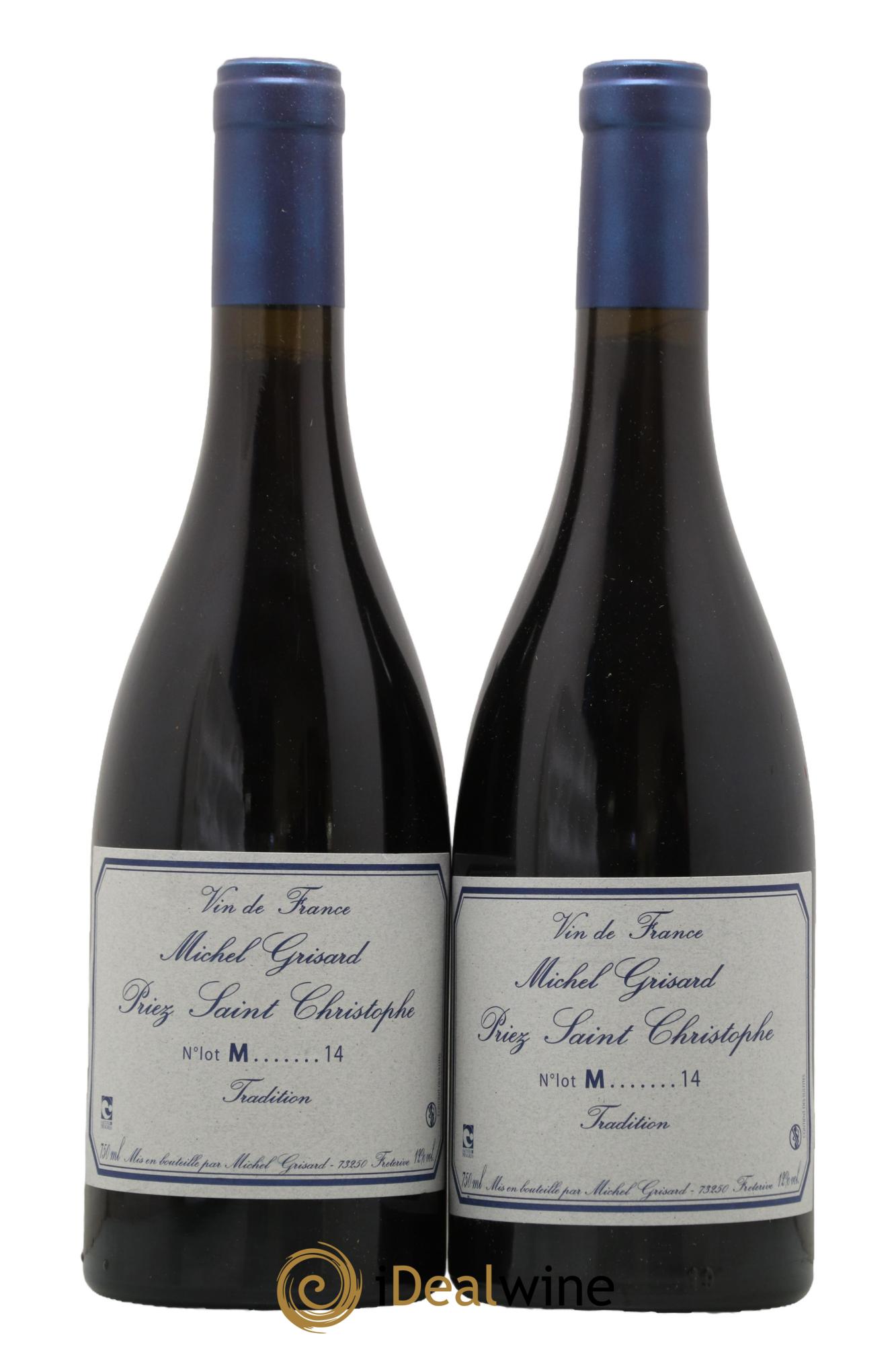 Vin de France Priez Saint Christophe Michel Grisard 2014 - Lot de 2 bouteilles - 0