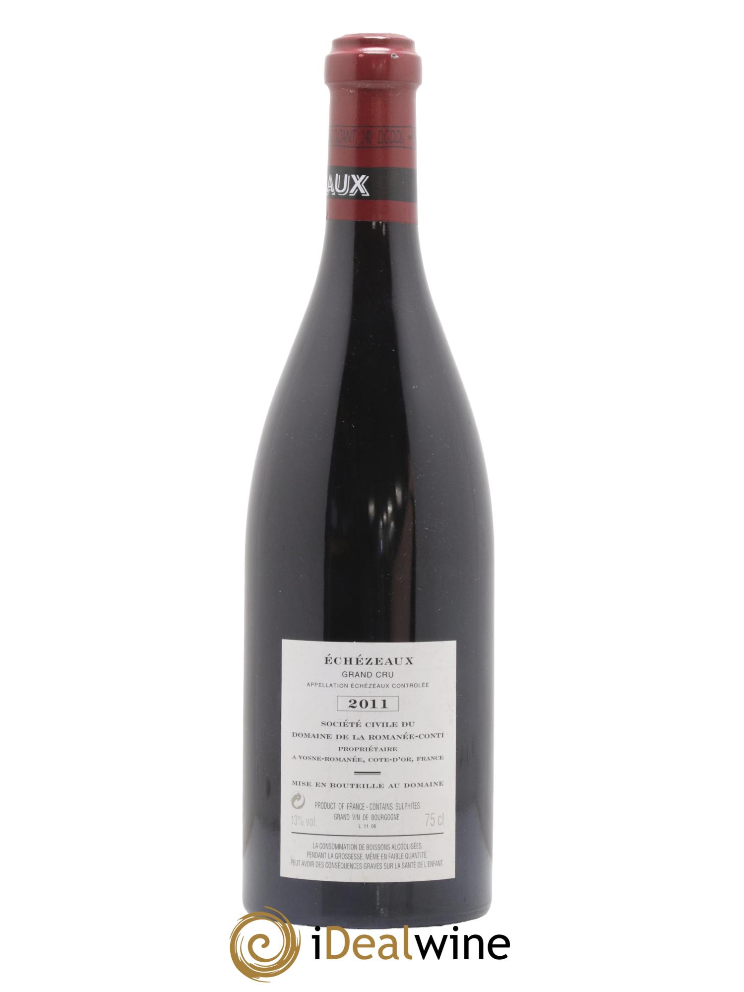 Echezeaux Grand Cru Domaine de la Romanée-Conti 2011 - Lot de 1 bouteille - 1