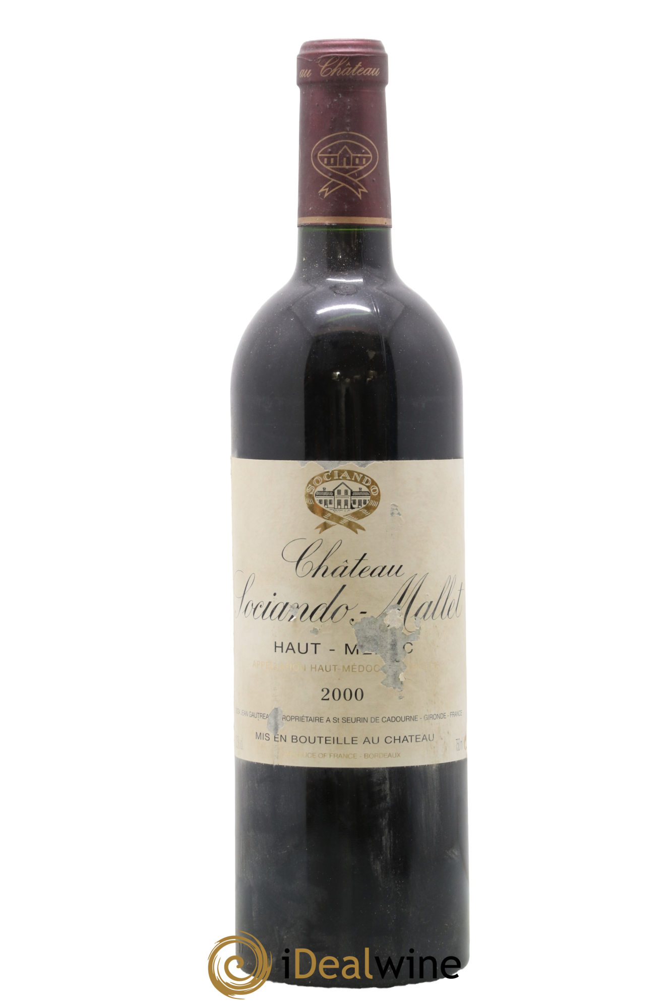 Château Sociando Mallet 2000 - Lot de 1 bouteille - 0