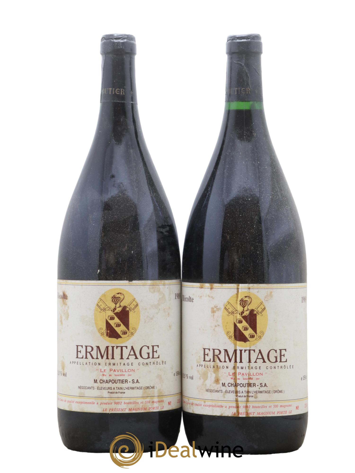 Hermitage Ermitage Le Pavillon Chapoutier 1989 - Lot de 2 magnums - 0
