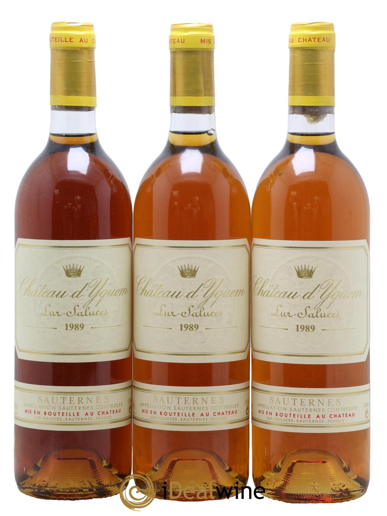 Château d' Yquem 1er Cru Classé Supérieur 1989 - Posten von 3 Flaschen - 0