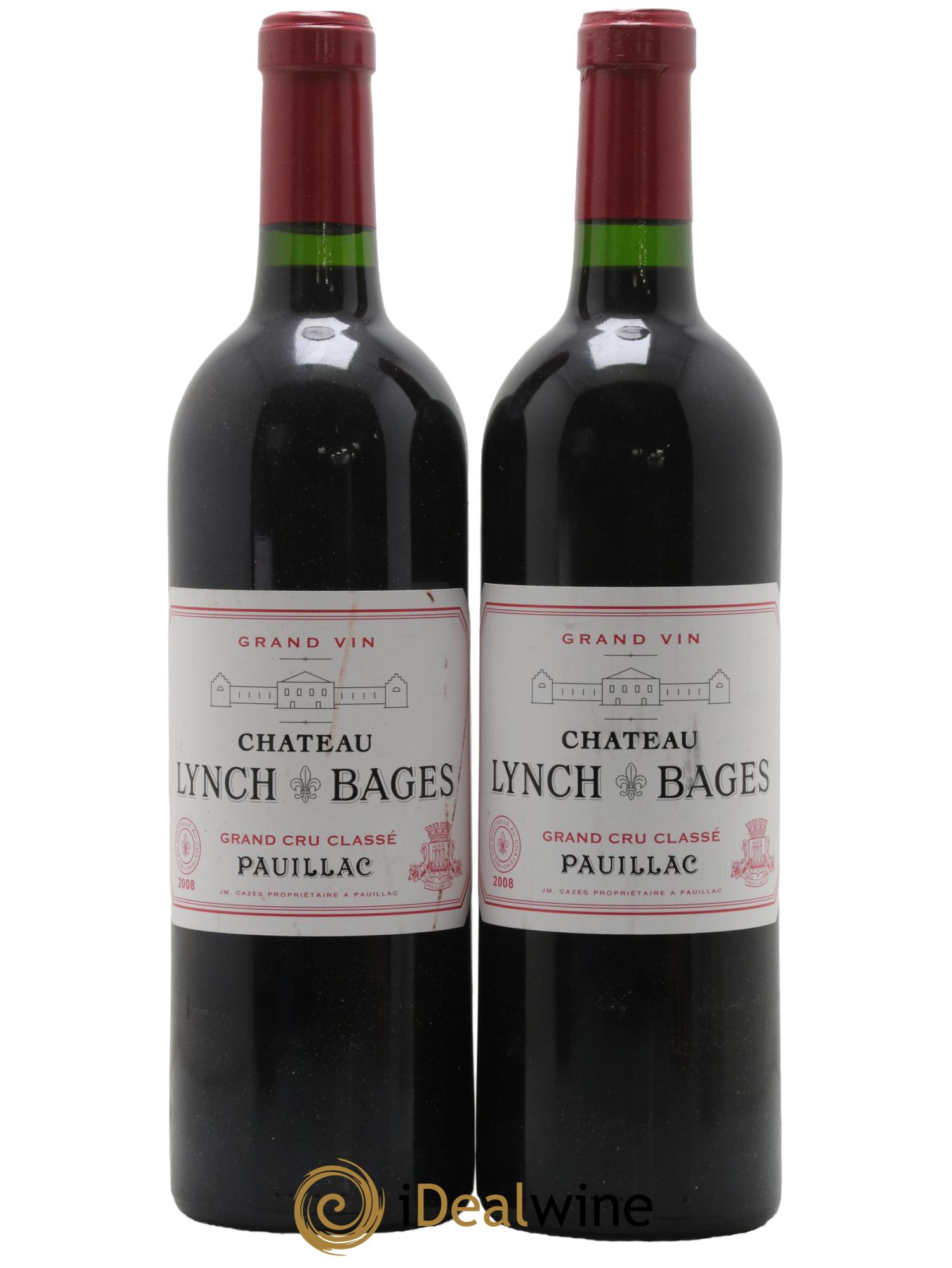 Château Lynch Bages 5ème Grand Cru Classé 2008 - Lot de 2 bouteilles - 0