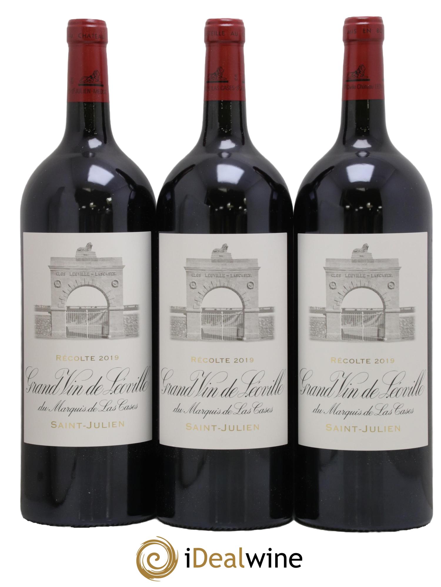 Château Léoville Las Cases 2ème Grand Cru Classé  2019 - Lot of 3 magnums - 0