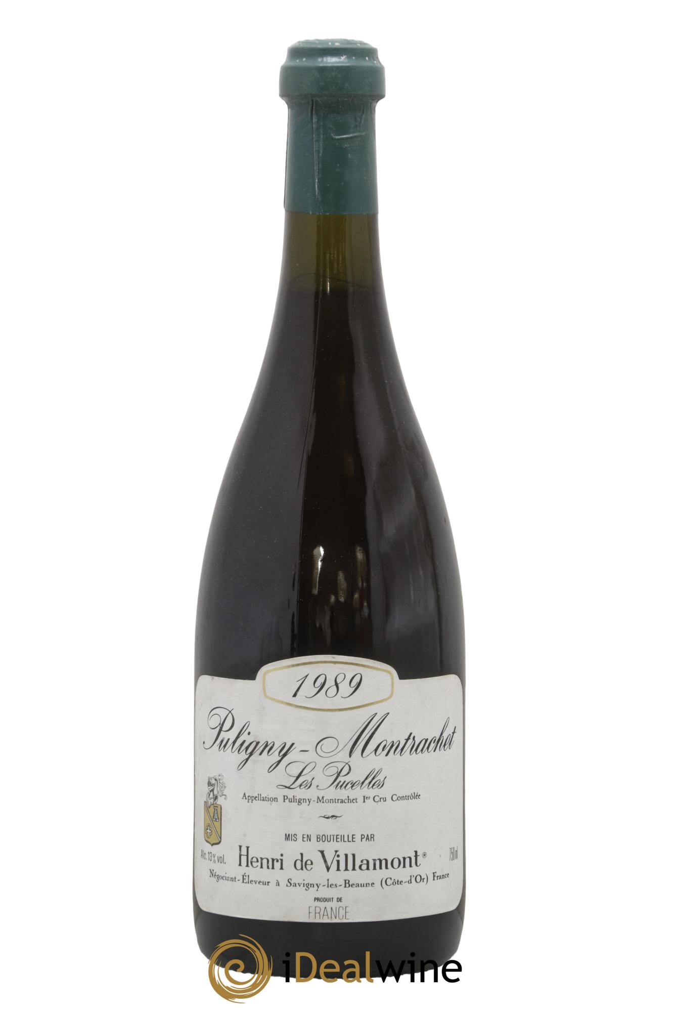 Puligny-Montrachet 1er Cru Les Pucelles Henri de Villamont 1989 - Lot de 1 bouteille - 0