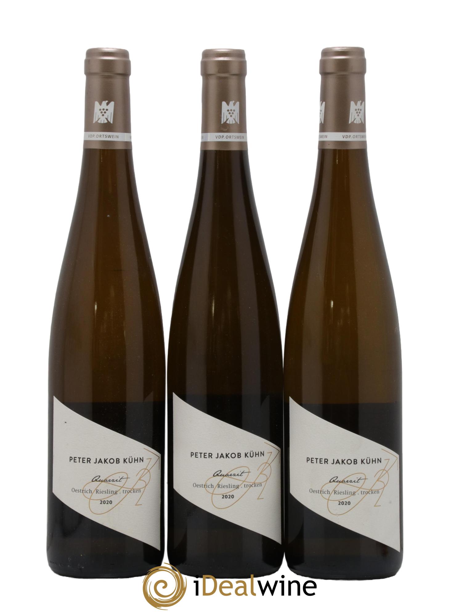 Rheingau Peter Jakob Kühn Riesling Oestricher Quarzit trocken 2020 - Lot de 3 bouteilles - 0