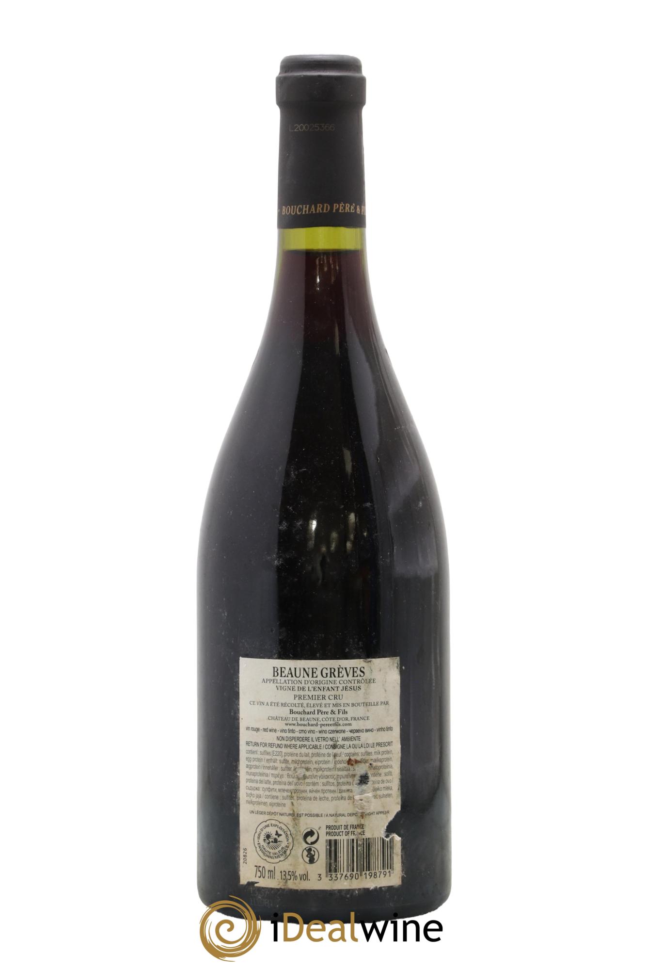 Beaune 1er Cru Grèves - Vigne de l'Enfant Jésus Bouchard Père & Fils 2018 - Lot de 1 bouteille - 1