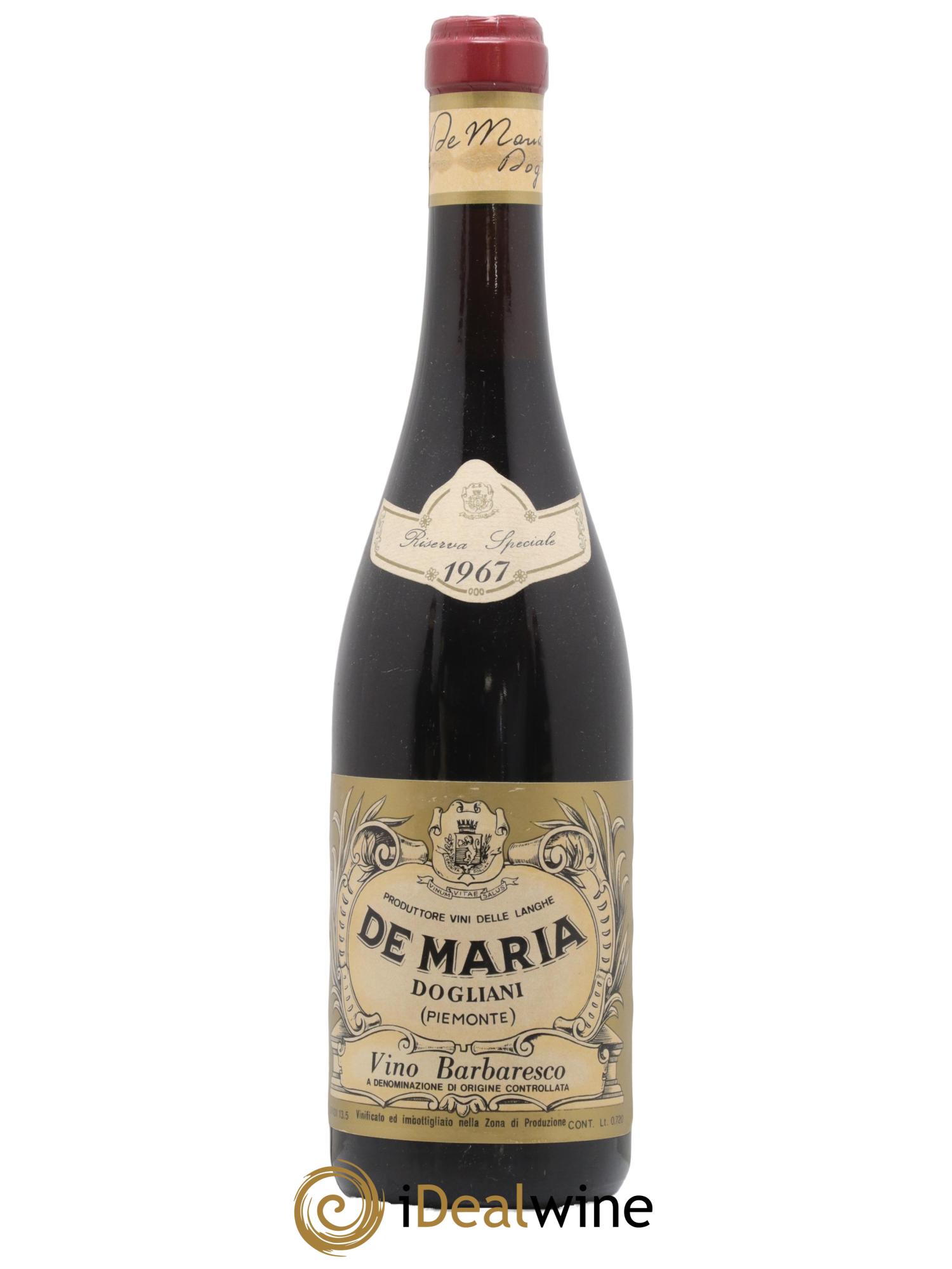 Barbaresco DOCG Riserva speciale de Maria 1967 - Lot de 1 bouteille - 0