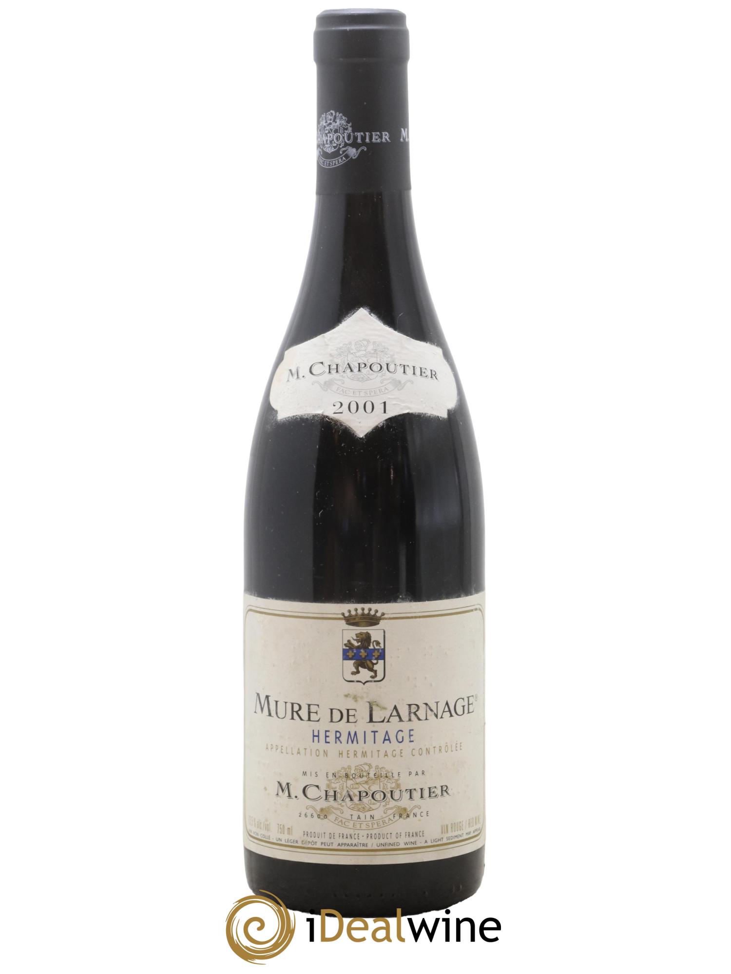 Hermitage Mure de Larnage Chapoutier 2001 - Lot de 1 bouteille - 0