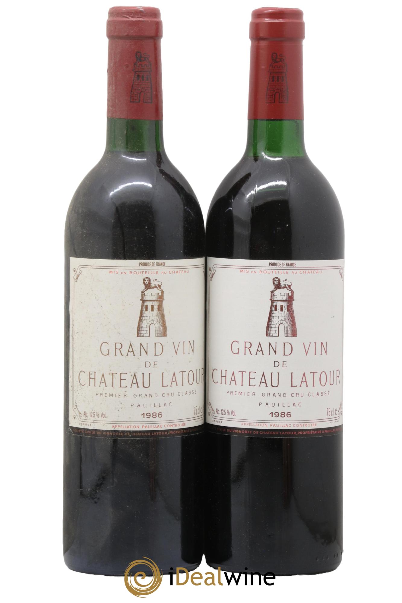 Château Latour 1er Grand Cru Classé 1986 - Lot of 2 bottles - 0